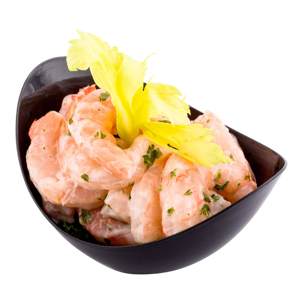 2 oz Oval Black Plastic Alato Tasting Dish - 3.5