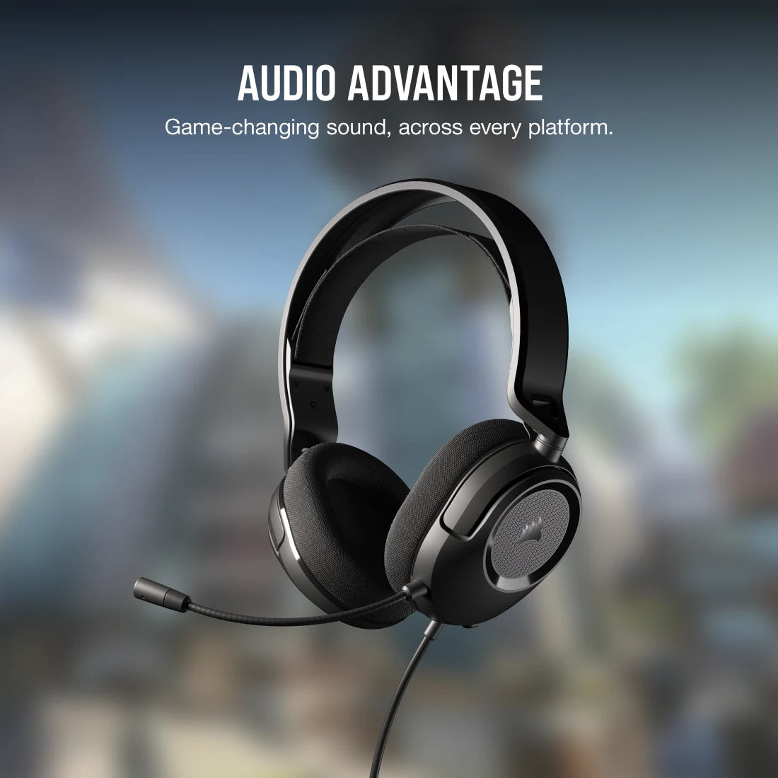 Corsair HS35 Surround Sound Gaming Headset - Multiplatform Compatible for PC, PS4, Xbox & Mobile - Immersive Audio for Gaming, Streaming & Online Meetings