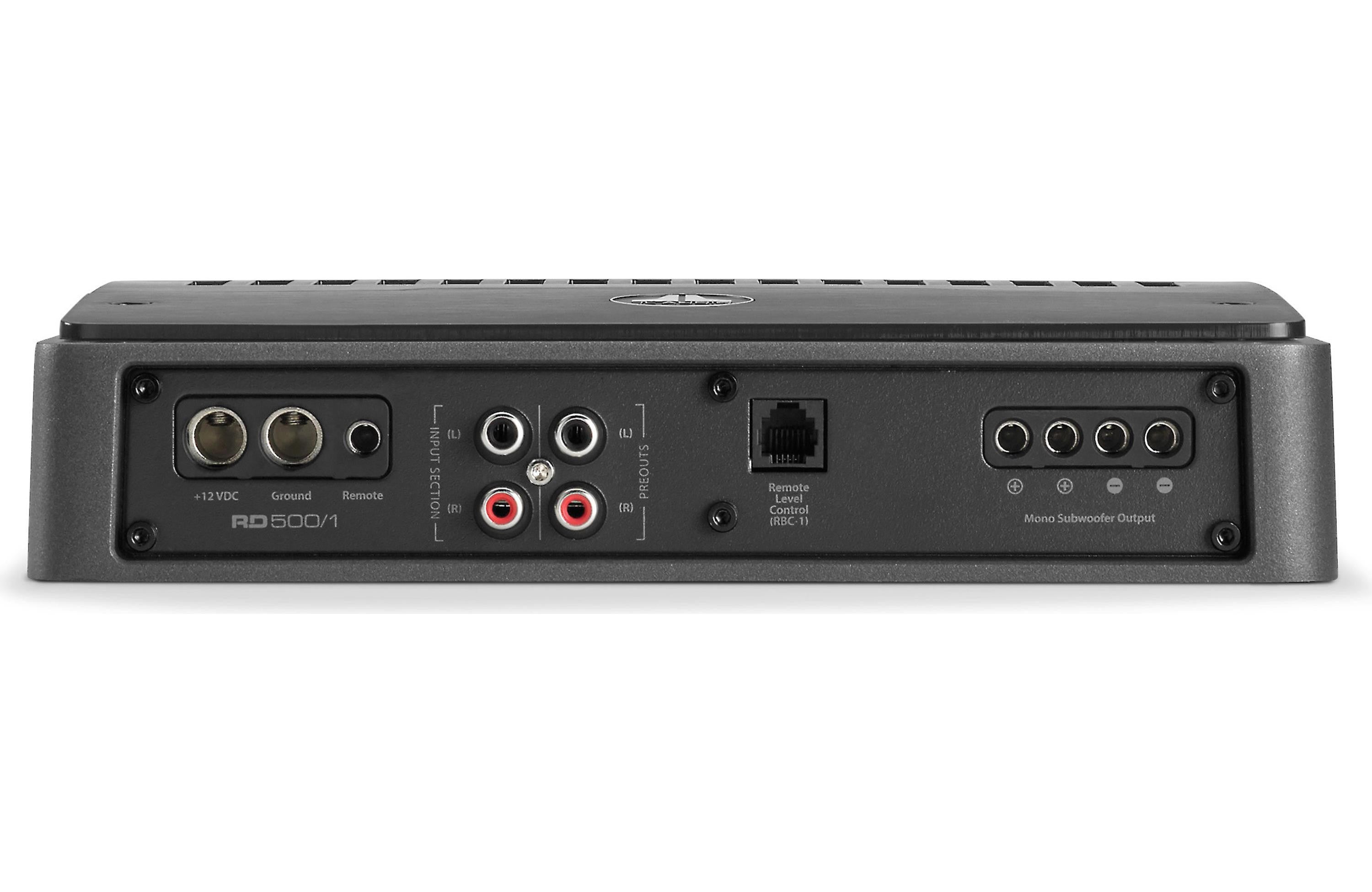 JL Audio RD500/1 Monoblock Class D Subwoofer Amplifier - 500W RMS Power for Deep Bass - Perfect for Car Audio Systems & Home Theater Setups