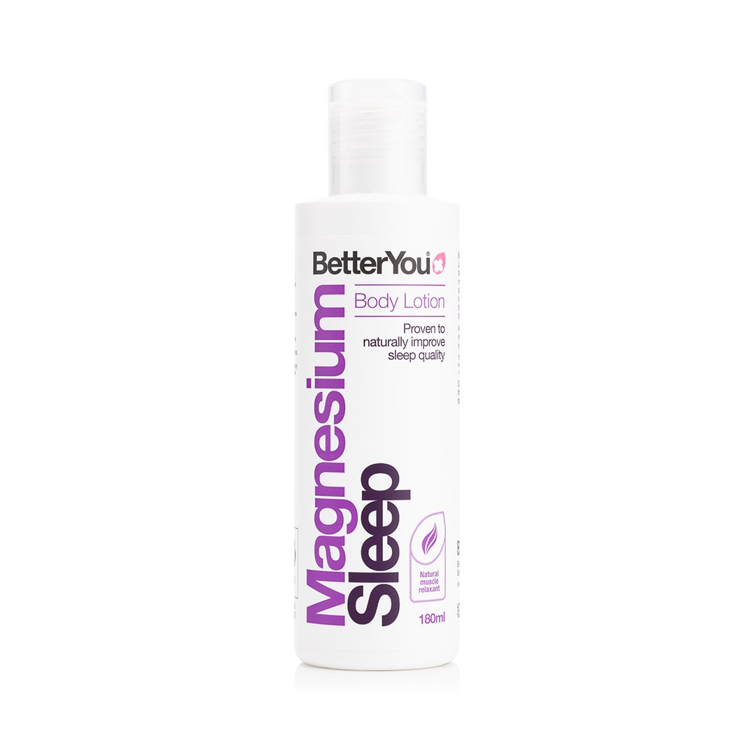 BetterYou Magnesium Sleep Mineral Lotion 180ml - Natural Sleep Aid & Muscle Relaxant for Adults, Deep Sleep Support & Stress Relief - Perfect for Nighttime Relaxation & Post-Workout Recovery