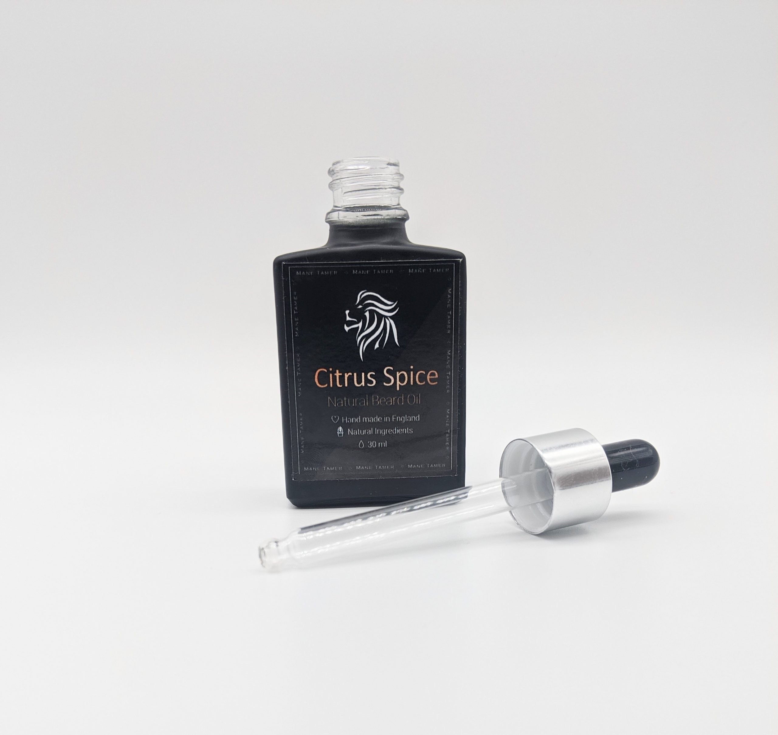 Premium Citrus Spice Beard Oil - 30ml Natural Growth & Conditioning for Men - Perfect for Daily Grooming & Styling