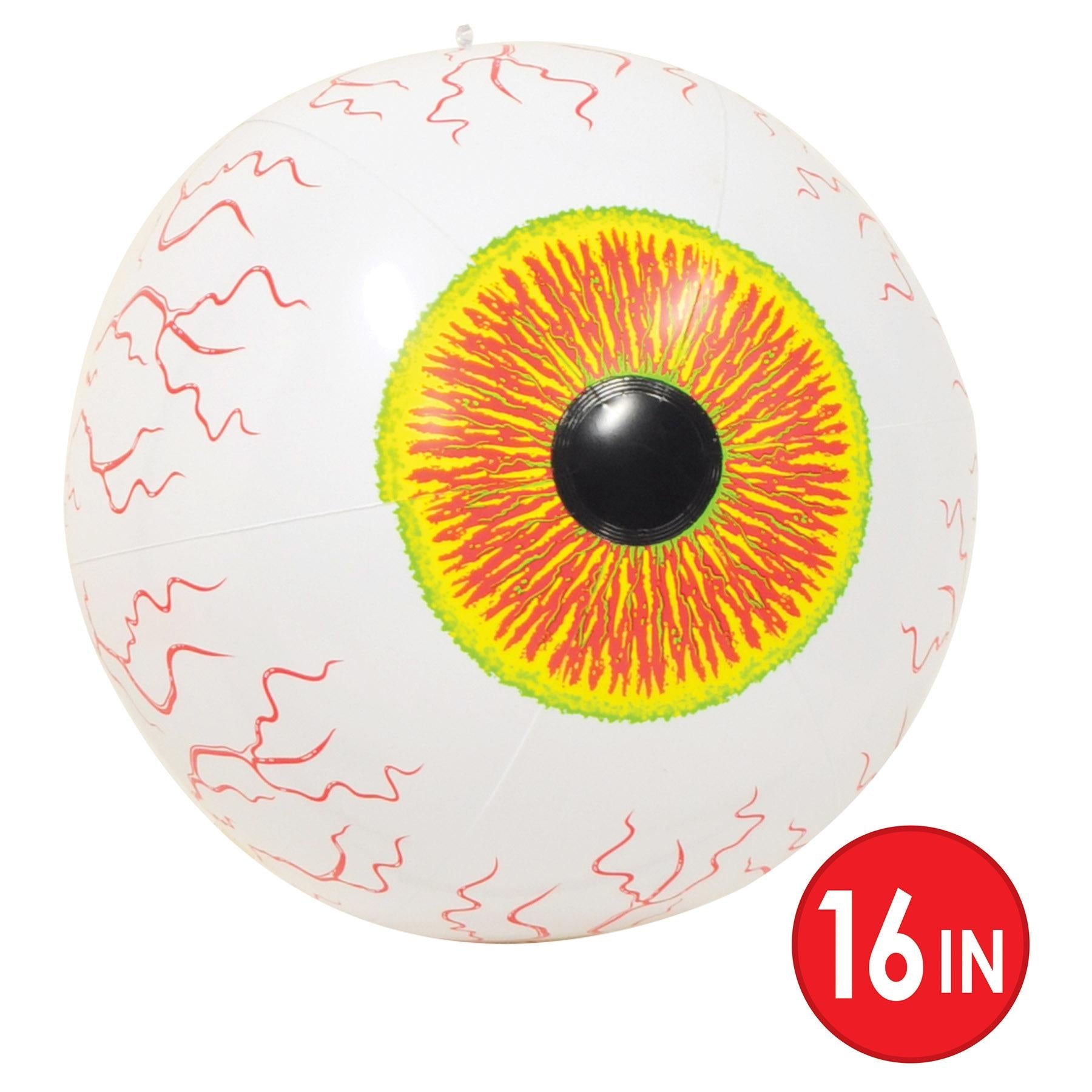 12 Pack Beistle Halloween Inflatable Eyeballs - Spooky Party Decorations for Halloween, Haunted House, and Outdoor Yard Decor