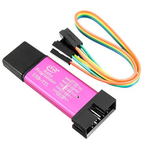 STC USB to TTL Serial Adapter CH340 Chip 5V/3.3V Automatic Programmer with 115200 Baud Rate & 500mA Self-Recovery Fuse - Perfect for Microcontroller Programming, Arduino Projects, and Embedded System Development