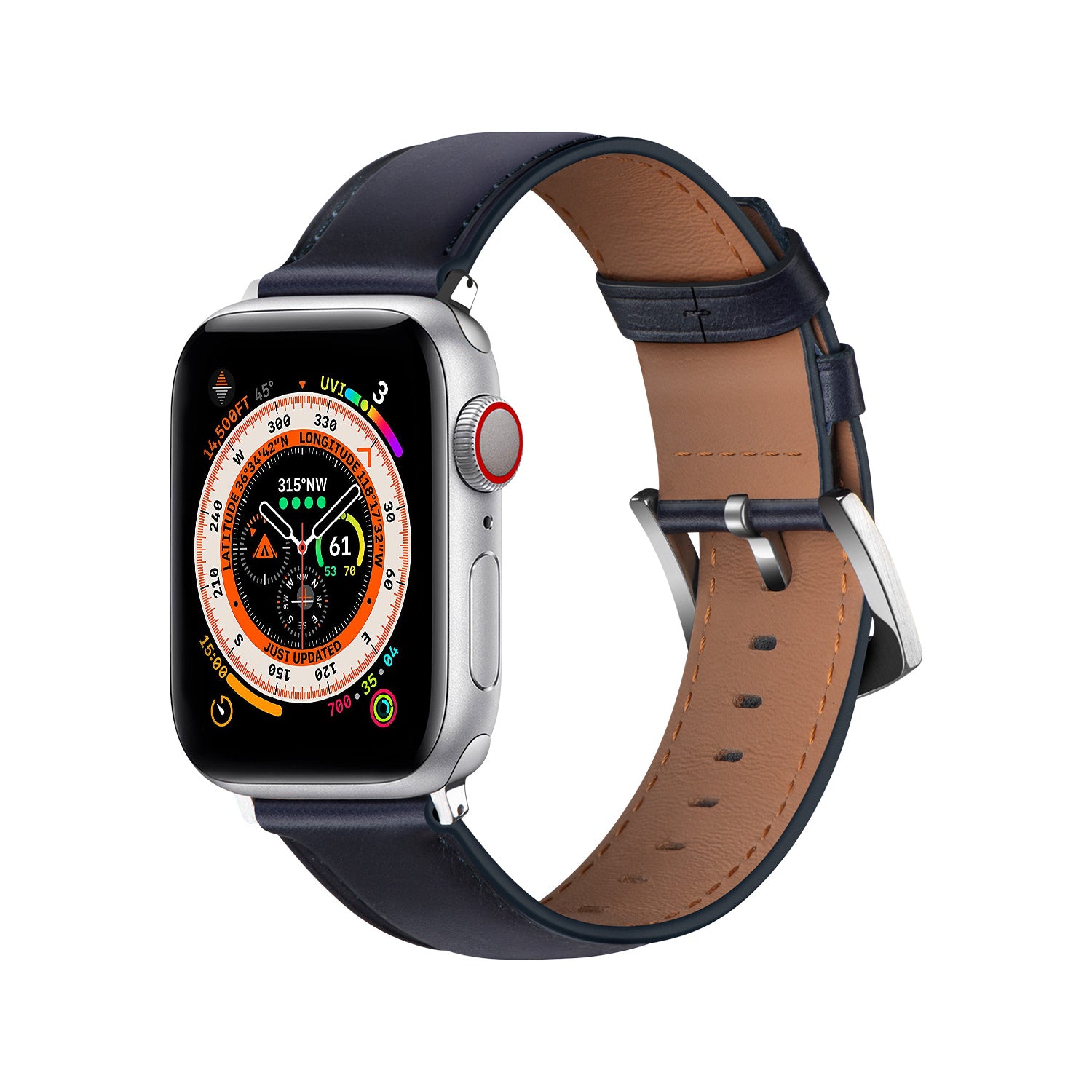 Genuine Leather Apple Watch Band - VWB100 Compatible with 38mm 40mm 41mm 42mm iWatch Straps - Premium Replacement Wristband for Workout, Business & Daily Wear