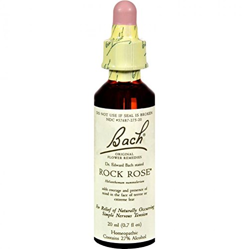 Bach Original Flower Essences Rock Rose 20ml - Natural Stress Relief & Emotional Balance for Anxiety, Fear, and Panic - Perfect for Daily Use, Meditation, and Aromatherapy