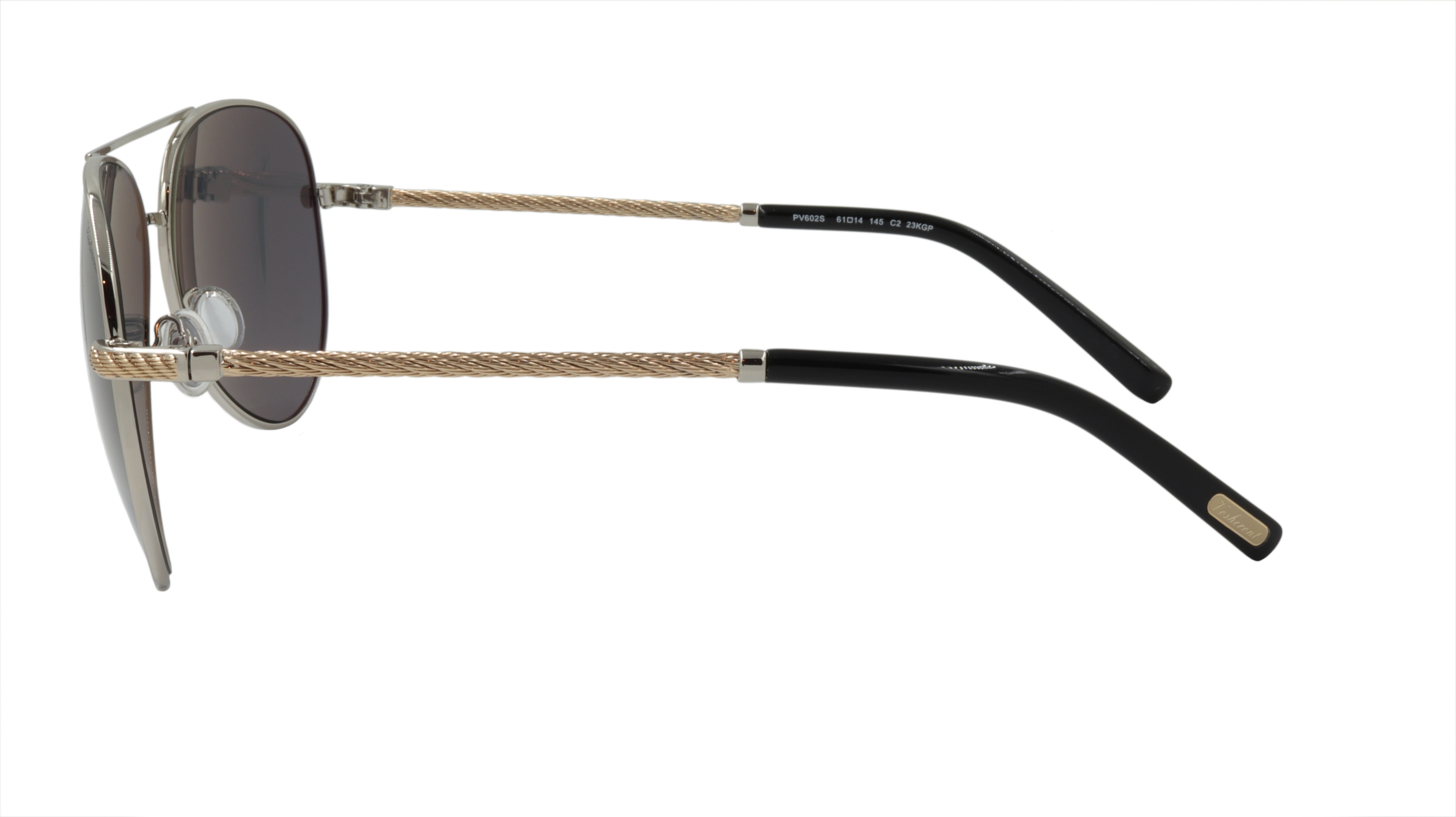 Paul Vosheront Polarized Sunglasses - Gold Plated Metal & Acetate Frame - UV Protection - Italian Made PV602S C2 - Perfect for Driving, Beach & Outdoor Activities