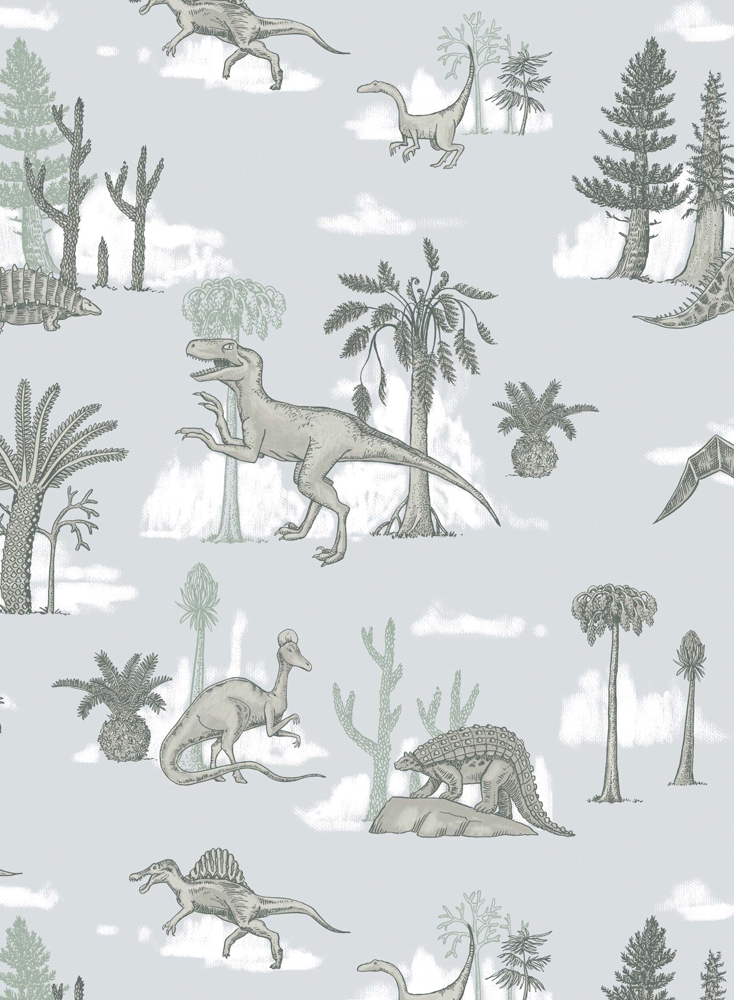 Jurassic Dinosaur Wallpaper - High-Quality Peel and Stick Removable Wallpaper for Kids Room, Nursery, Dorm Decor - Perfect for Bedroom, Living Room & Home Office