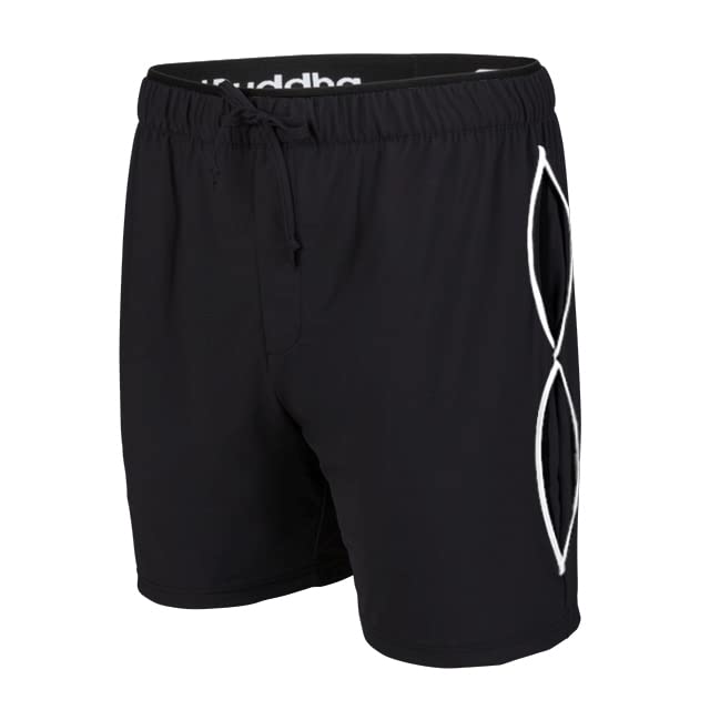 Brutal Buddha Men's Athletic Shorts - 4-Way Stretch Yoga Workout Shorts with Compression Liner | Premium Performance for Running, Gym & Active Lifestyle