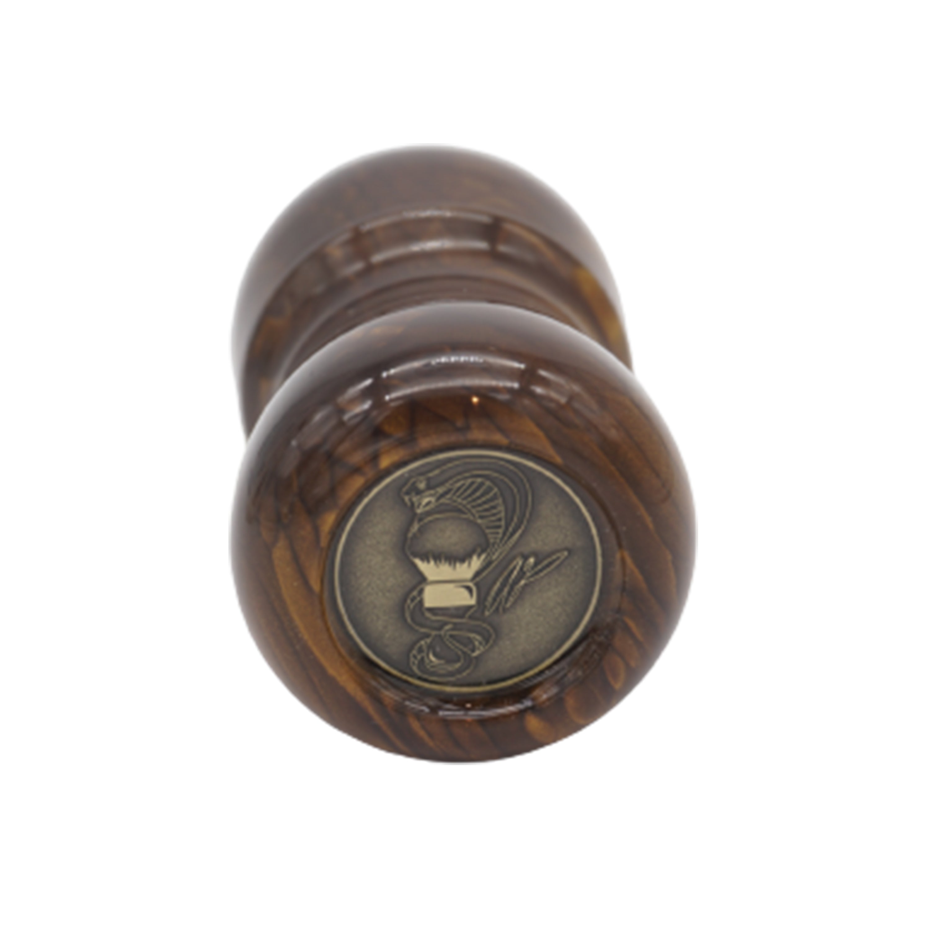 Premium Handcrafted Burnt Gold Snakeskin Shaving Brush Handle - Fits 28mm & 30mm Knots - Perfect for Wet Shaving, Grooming Gifts & Barber Shop Essentials