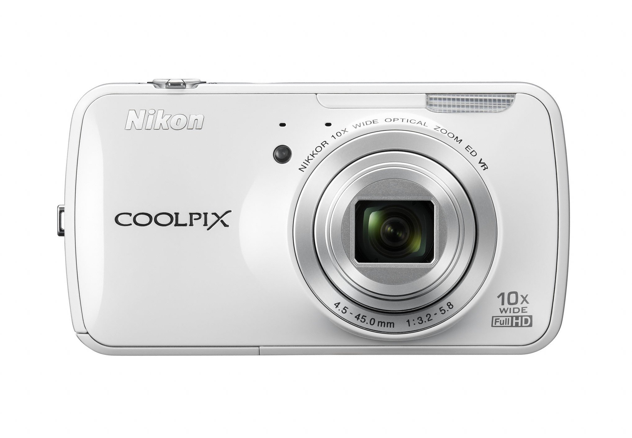 Nikon COOLPIX S800c 16MP Digital Camera with Wi-Fi & Android OS - White (International Version) - Perfect for Travel Photography & Vlogging