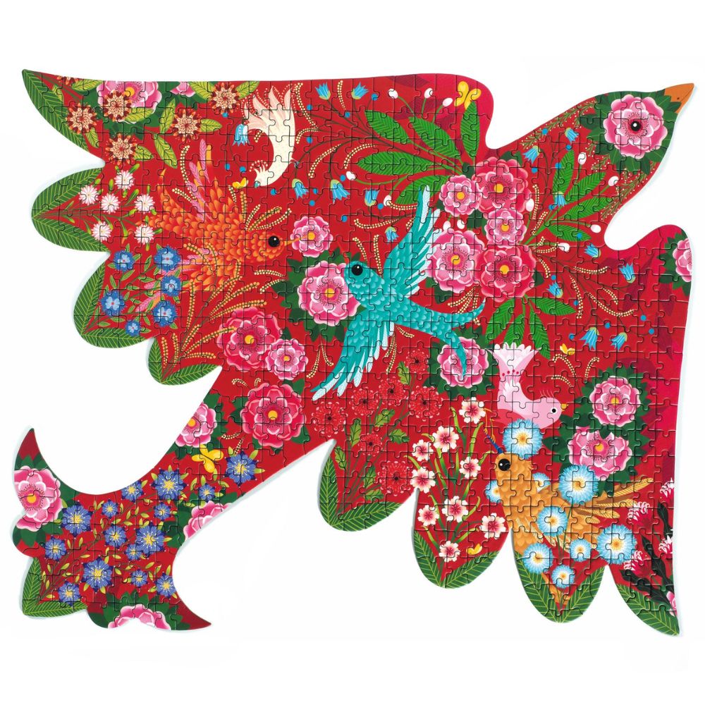 Djeco Puzz'Art Bird Puzzle - 500 Piece Wooden Jigsaw Puzzle for Adults & Teens - Beautiful Avian Artwork - Perfect for Home Decor, Gift Giving & Relaxation