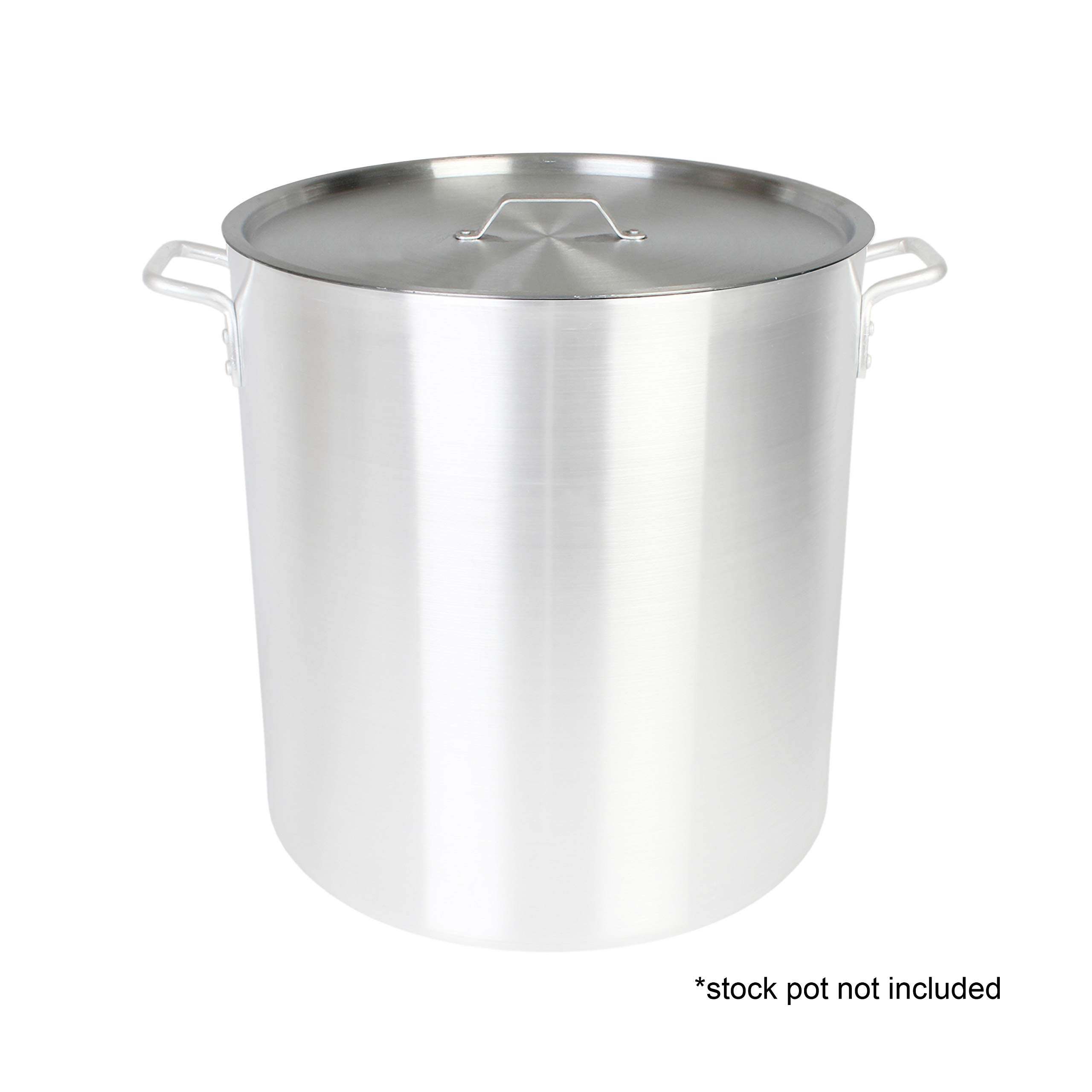 Thunder Group 60 Quart Aluminum Stock Pot Lid - Silver - Durable & Lightweight Cover for Large Cooking Pots - Perfect for Restaurants, Catering & Home Kitchen Use