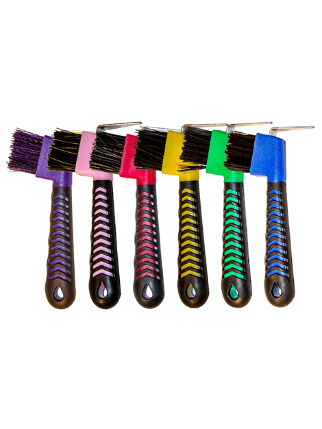 Hoof Pick Brush for Horses - Durable Stainless Steel Hoof Cleaner Tool with Comfortable Handle - Perfect for Grooming, Cleaning, and Maintaining Horse Hooves at Barn, Stable, or Ranch