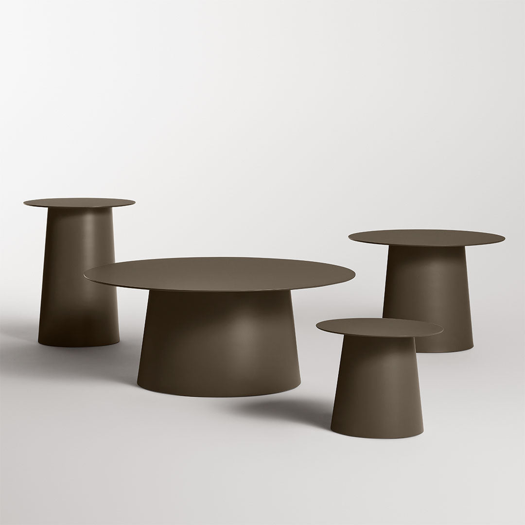 Modern Circular Low Cocktail Table - Stylish Coffee Table for Living Room, Lounge & Patio - Perfect for Small Spaces & Home Decor
