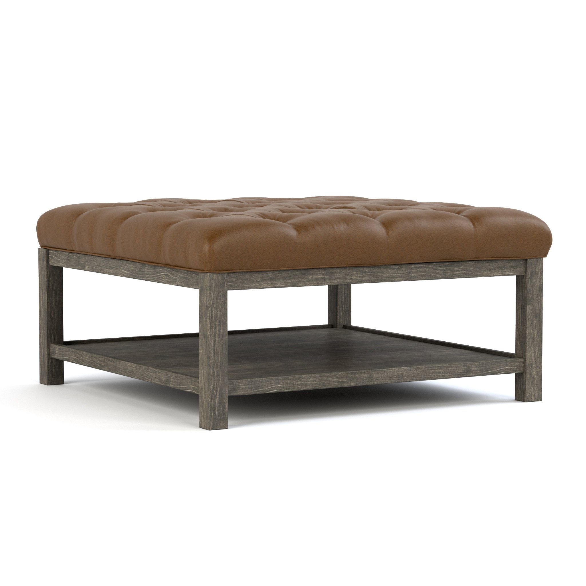 Origins Tufted Diamond Cocktail Ottoman - Stylish Footrest & Extra Seating for Living Room, Bedroom or Lounge - Perfect Home Decor Accent Piece