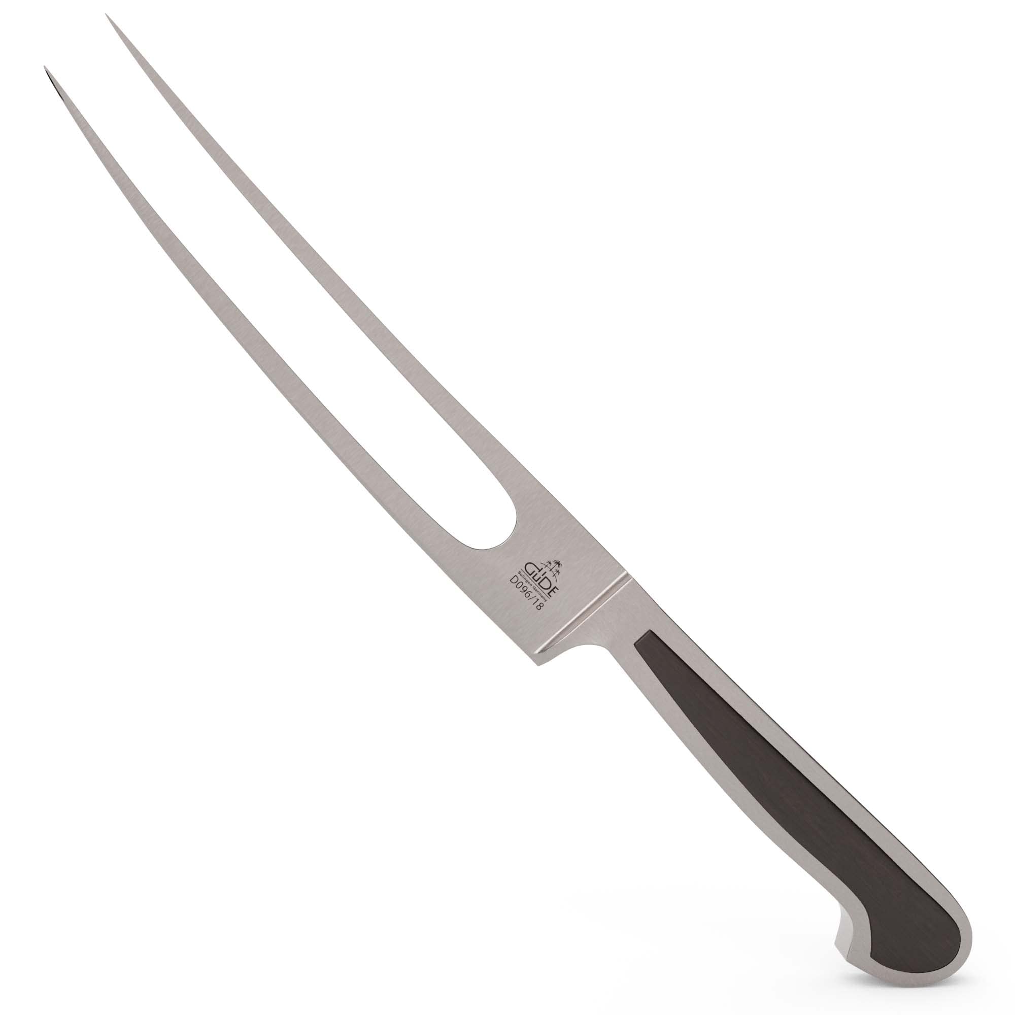 Premium Güde Delta Series 7-Inch Hand-Forged Stainless Steel Fork with African Blackwood Handle - Razor Sharp Hand-Sharpened Blade - Perfect for Fine Dining, BBQ, and Gourmet Cooking