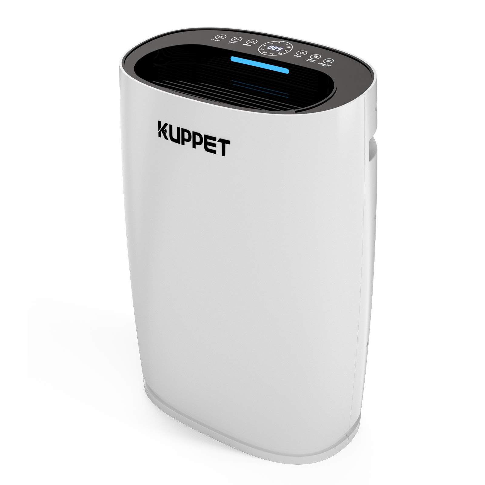 KUPPET True HEPA Air Purifier for Home - Smart Air Quality Sensor, Removes Smoke, Dust, Mold, Pet Dander & Odors - White | Perfect for Bedrooms, Living Rooms & Offices with Pets or Smokers