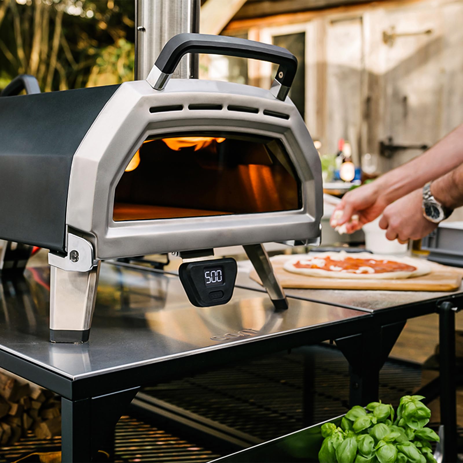 Ooni Karu 16 Pizza Oven Gas Burner Attachment - Propane Converter with Valve Hose - Replacement Parts for Ooni Pizza Ovens - Perfect for Outdoor Cooking, Camping & Backyard Pizza Parties