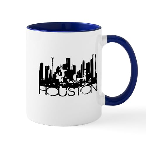 White/Navy Inside - Houston Texas Downtown Graphi Mug