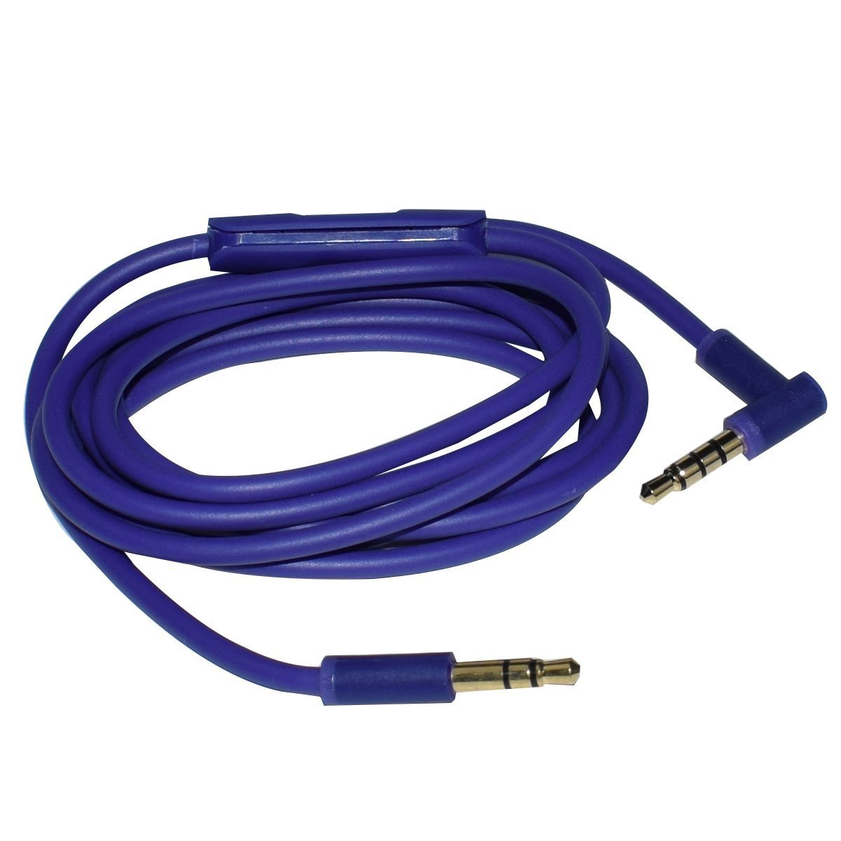 Purple Replacement Inline Mic Remote Extension Audio Cable for Beats by Dr. Dre Solo/HD/2/Studio Wireless/Pro/Detox/Mixr/Executive/Pill Headphones - Compatible with iPhone, Android & Gaming Headsets (3.5mm Jack) - Perfect for Music, Calls & Online Meetings