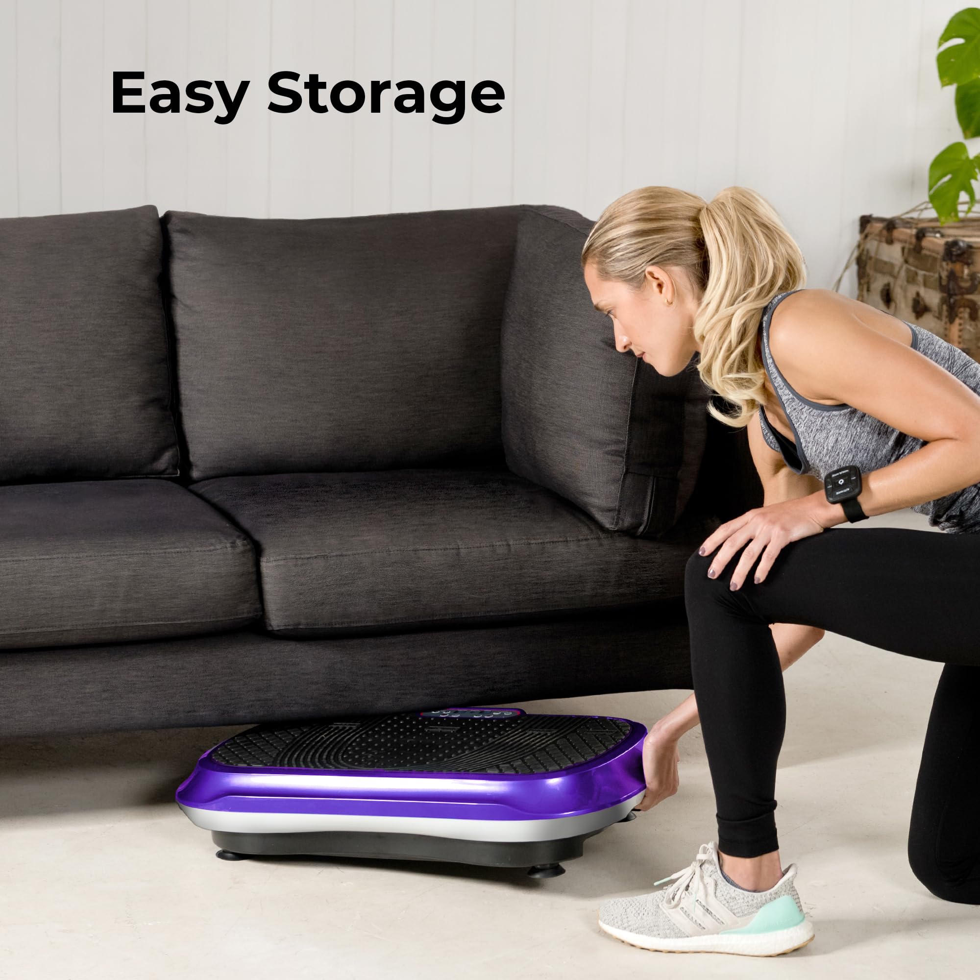 Lifepro Waver Vibration Plate Exercise Machine - High-Intensity Full Body Workout for Muscle Activation, Strength Toning & Fat Loss with Resistance Bands | Home Gym Equipment for Weight Loss & Recovery | Perfect for Small Spaces & Post-Workout Relaxation