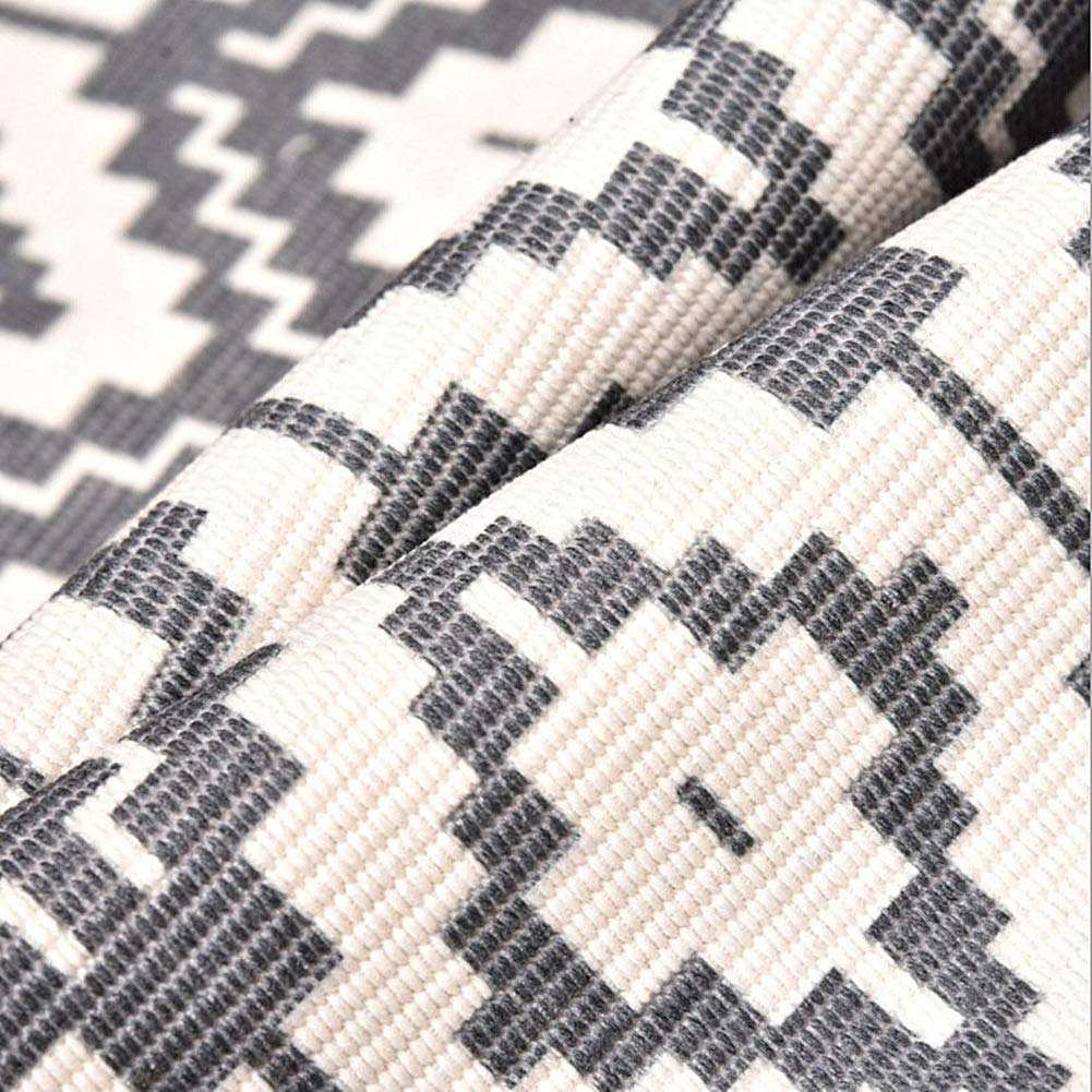 UKELER Handwoven Cotton Kilim Rug - Washable Decorative Floor Mat for Laundry Room, Bathroom, Bedroom & Living Room - 23.6