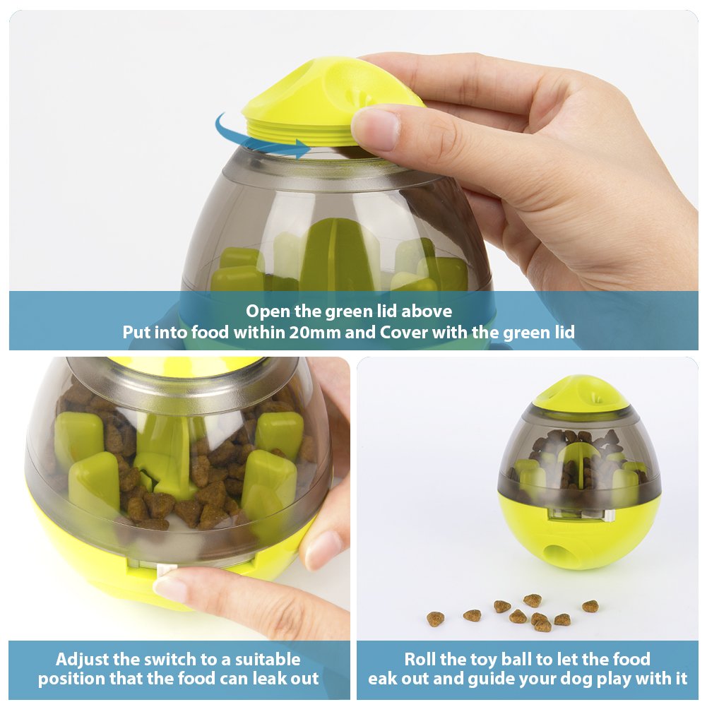 Lesfit Interactive Dog Toys - Enrichment IQ Treat Dispenser Ball for Small Medium Large Dogs | Mental Stimulation Puzzle Toy for Boredom Relief & Training | Indoor Outdoor Use for Playtime & Exercise