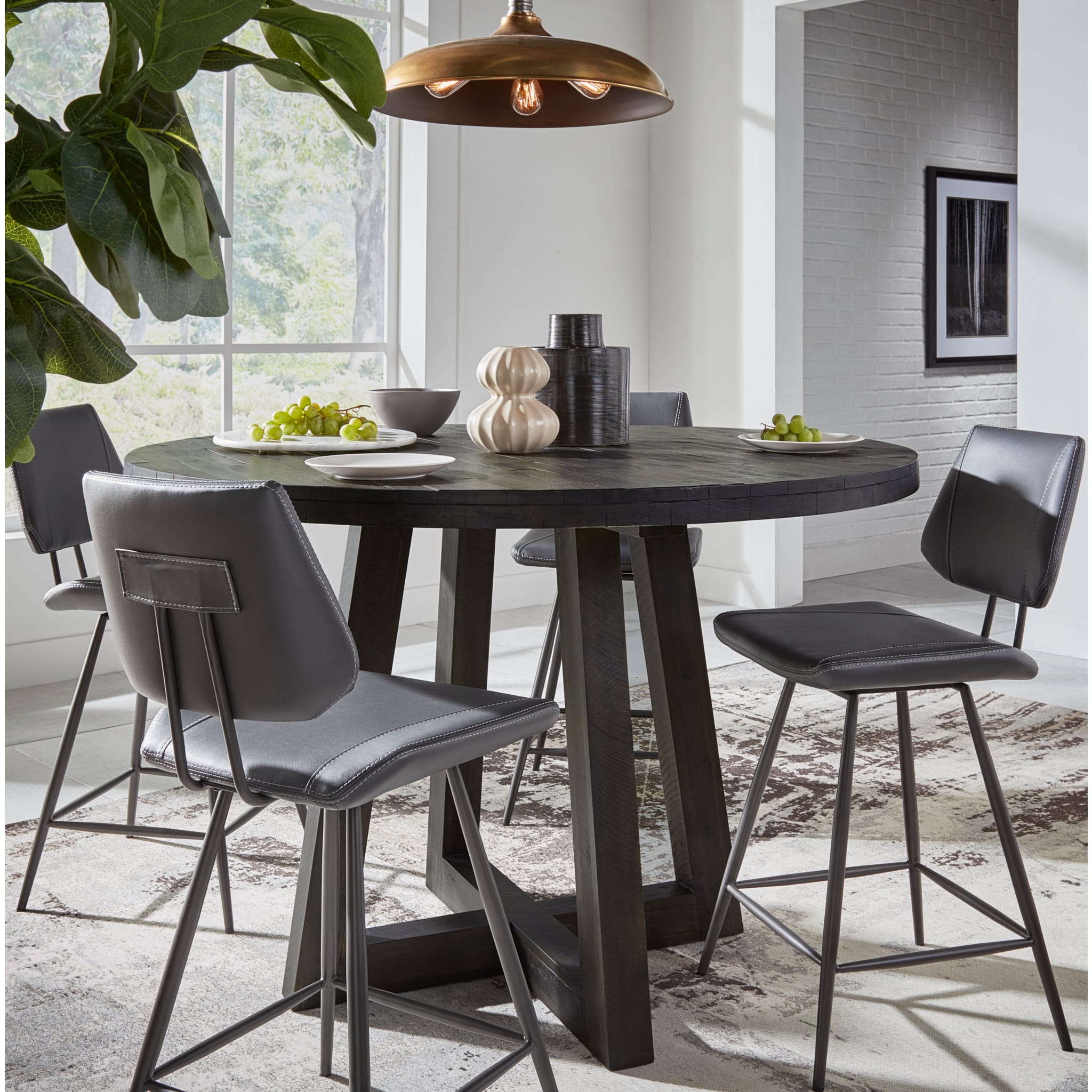 Vinson Modern Swivel Counter Stool - Cobalt Blue Bar Stool with 360° Rotation, Adjustable Height for Kitchen Island, Breakfast Bar & Home Decor - Comfortable & Stylish Seating Solution