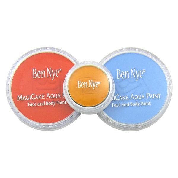 Ben Nye MagiCake Aqua Paint - Professional Water-Based Face & Body Paint for Cosplay, Halloween, Theater - Safe for Sensitive Skin & Easy to Wash Off