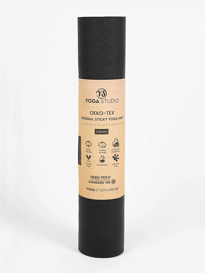 Eco-Friendly Non-Slip Yoga Mat 4.5mm Thick - Oeko-Tex Certified for Home & Studio Practice - Perfect for Hot Yoga, Pilates and Meditation