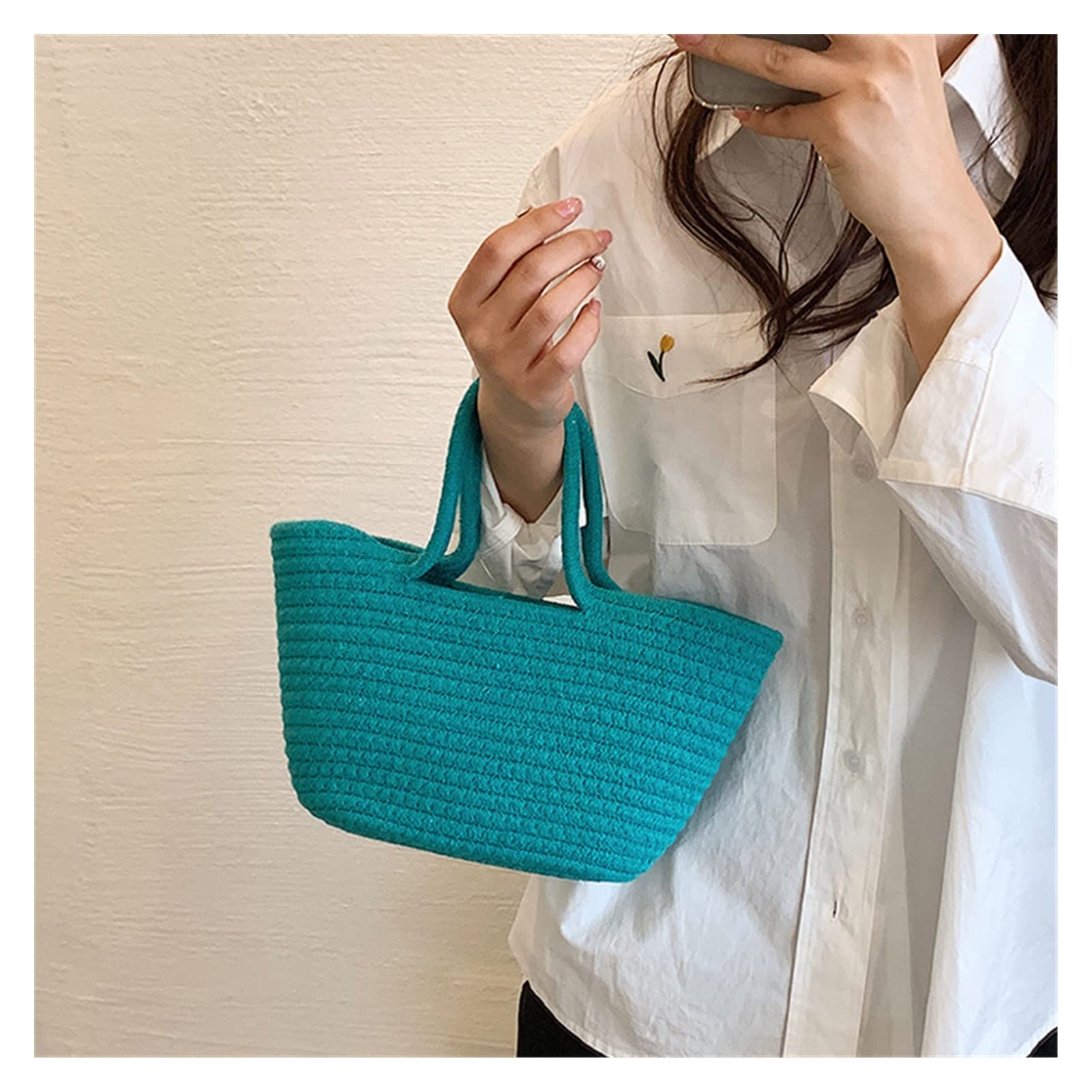Women's Fashion Crossbody Bucket Tote Bag - Summer Beach Storage Purse for Travel & Shopping