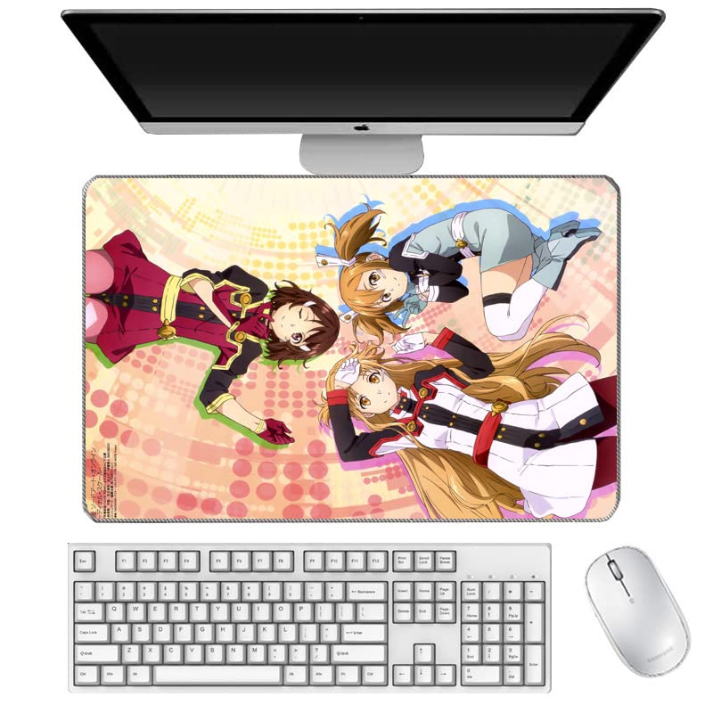 Large Sword Art Online Anime Gaming Mouse Pad - Non-Slip Rubber Base, 60x40cm (23.6x15.7in) for Computer, Desktop, PC, Laptop - Perfect for Gaming, Office Work & Anime Fans