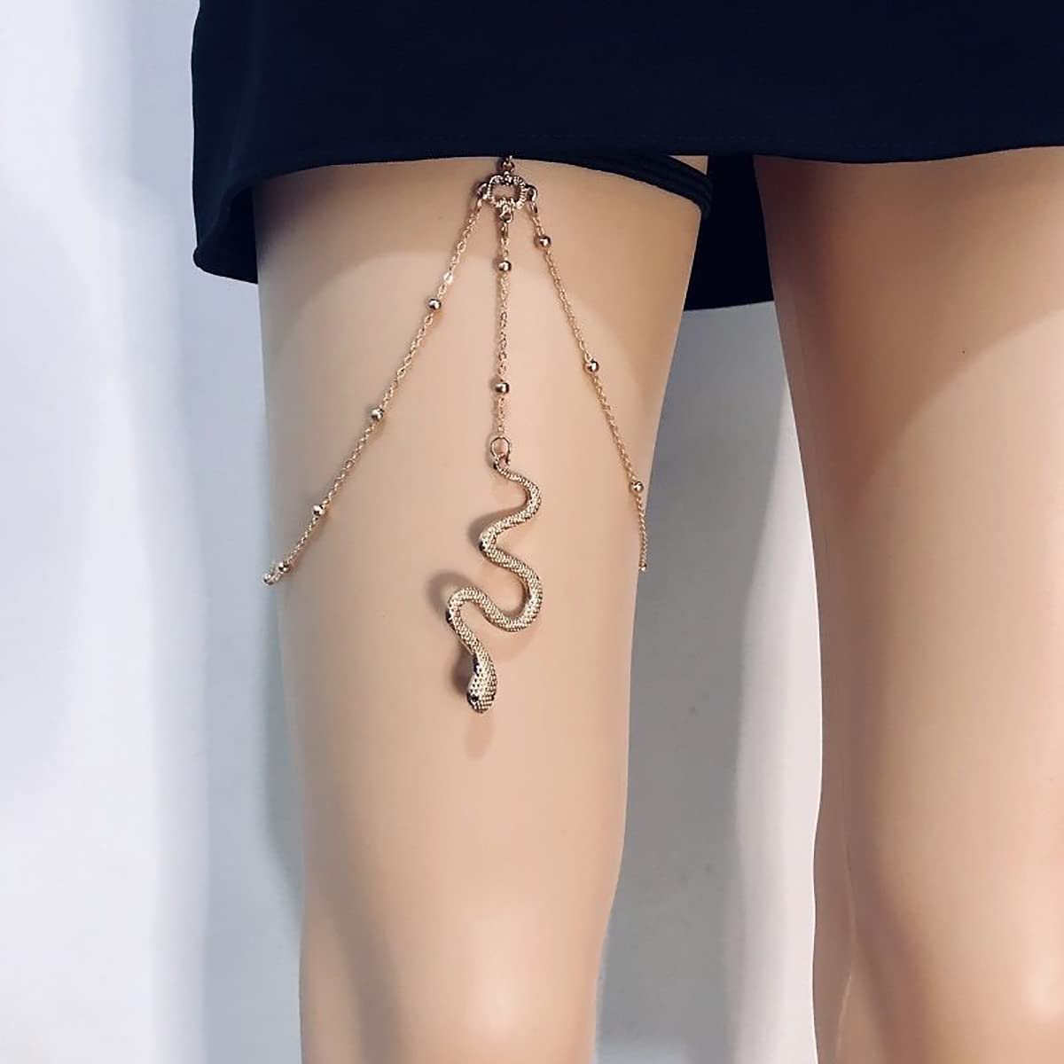 Women's Snake Leg Chain - Boho Thigh Chain with Snake Pendant Body Jewelry | Perfect for Music Festivals, Beach Parties & Boho Fashion Outfits