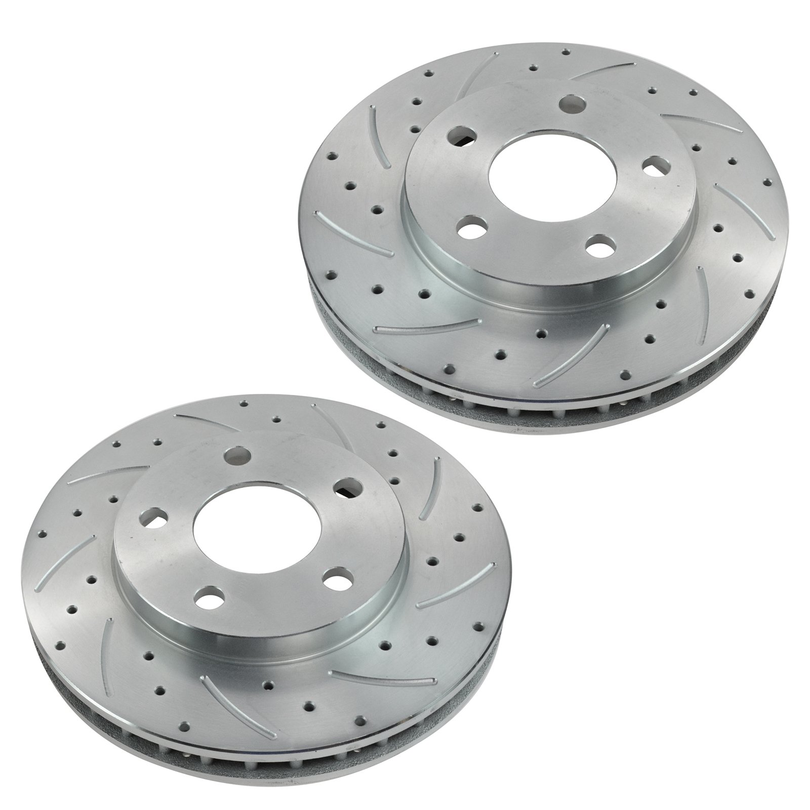 High-Performance Drilled & Slotted Brake Rotor & Ceramic Brake Pad Kit - Premium Braking System for Cars, Trucks & SUVs - Ideal for Racing, Off-Road & Daily Driving