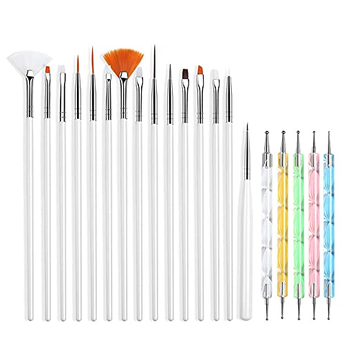 Shidara 20-Piece Nail Art Dotting Tools Set for Professional Nail Design, Dot Painting, and Polish Application | Perfect for Salon, Home Manicure & DIY Nail Art Projects
