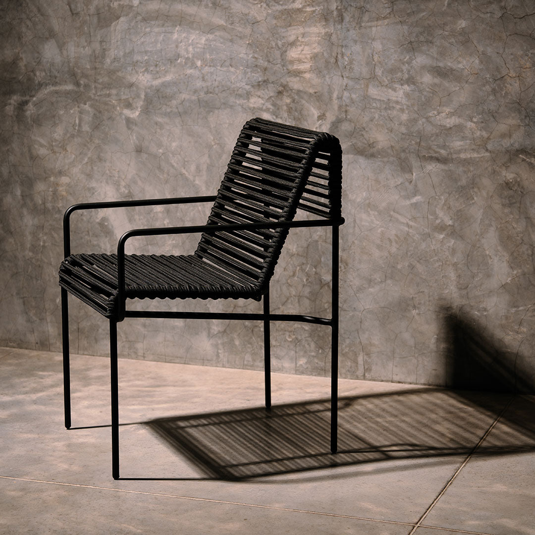 Premium California Outdoor Dining Armchair - Weather-Resistant Patio Chair for Backyard, Garden, and Poolside Relaxation
