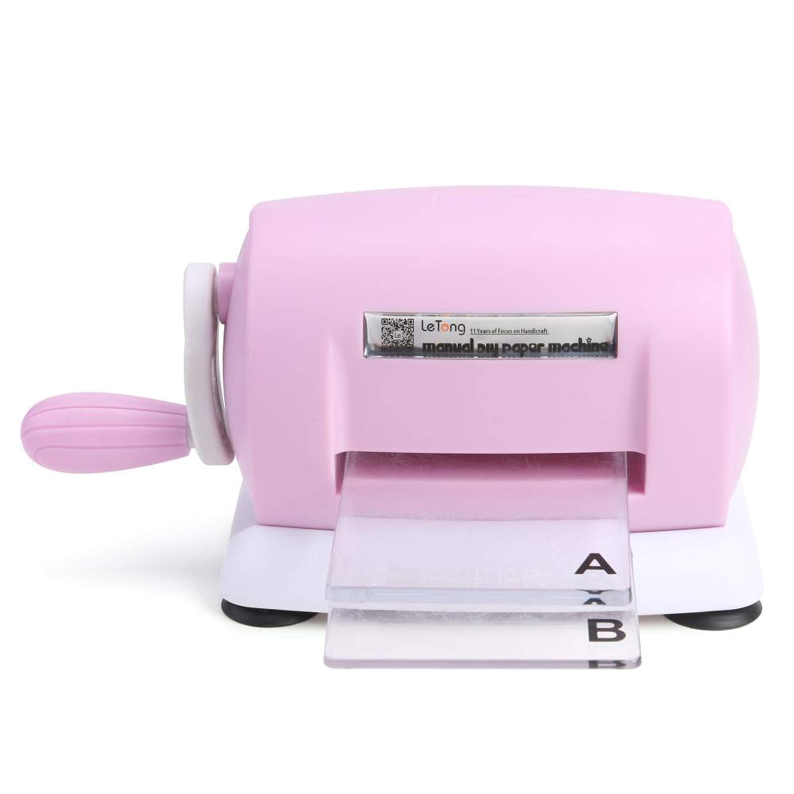 YEHEI Die Cutting Embossing Machine for Scrapbooking - DIY Paper Cutter Tool with Embossing Dies for Card Making, Home Decor & Craft Projects (Pink)
