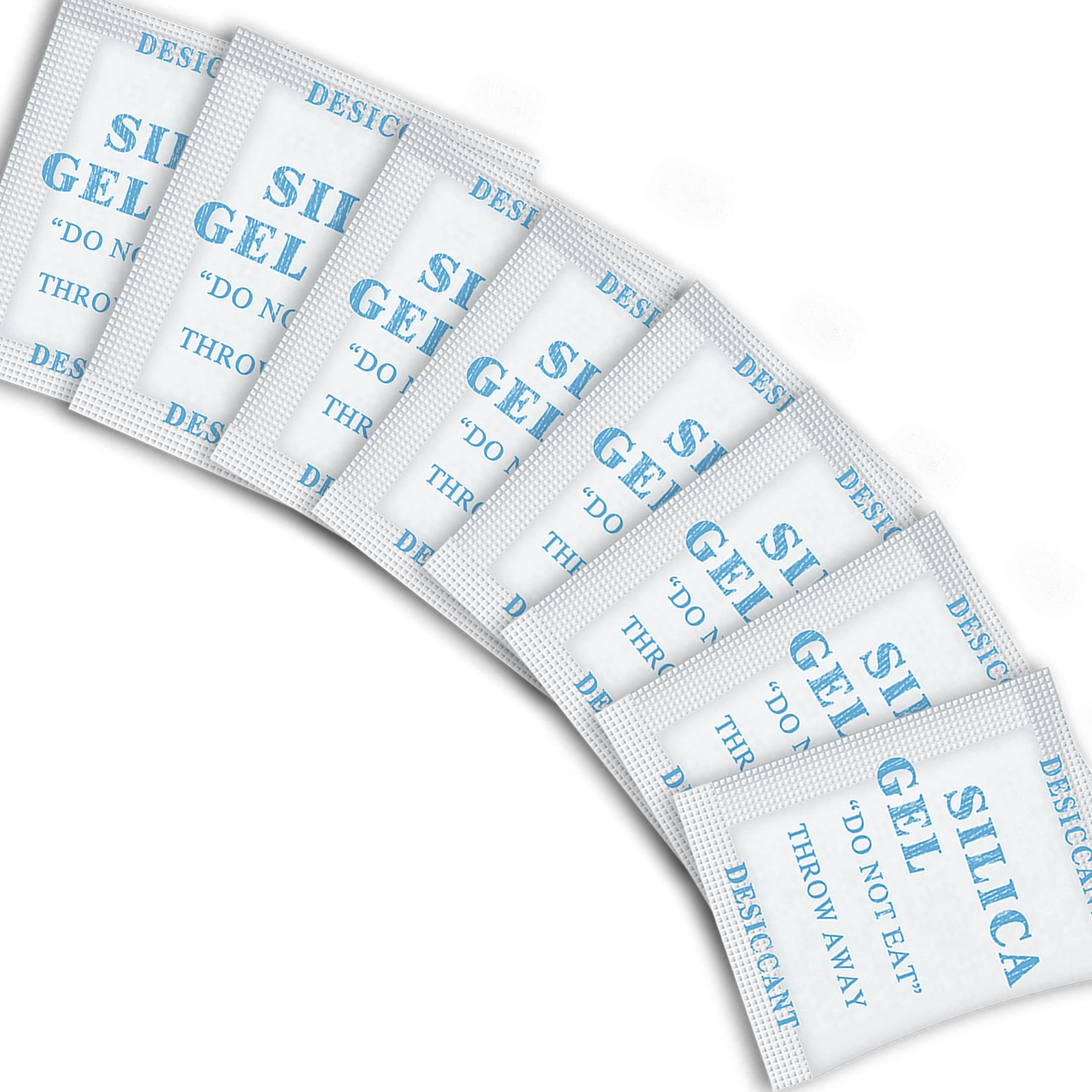 100 Pack 2 Gram Silica Gel Packets - Moisture Absorbers & Desiccant Packs for Food Storage, Dehumidifier Bags | Perfect for Closets, Safes, Electronics & Travel Essentials