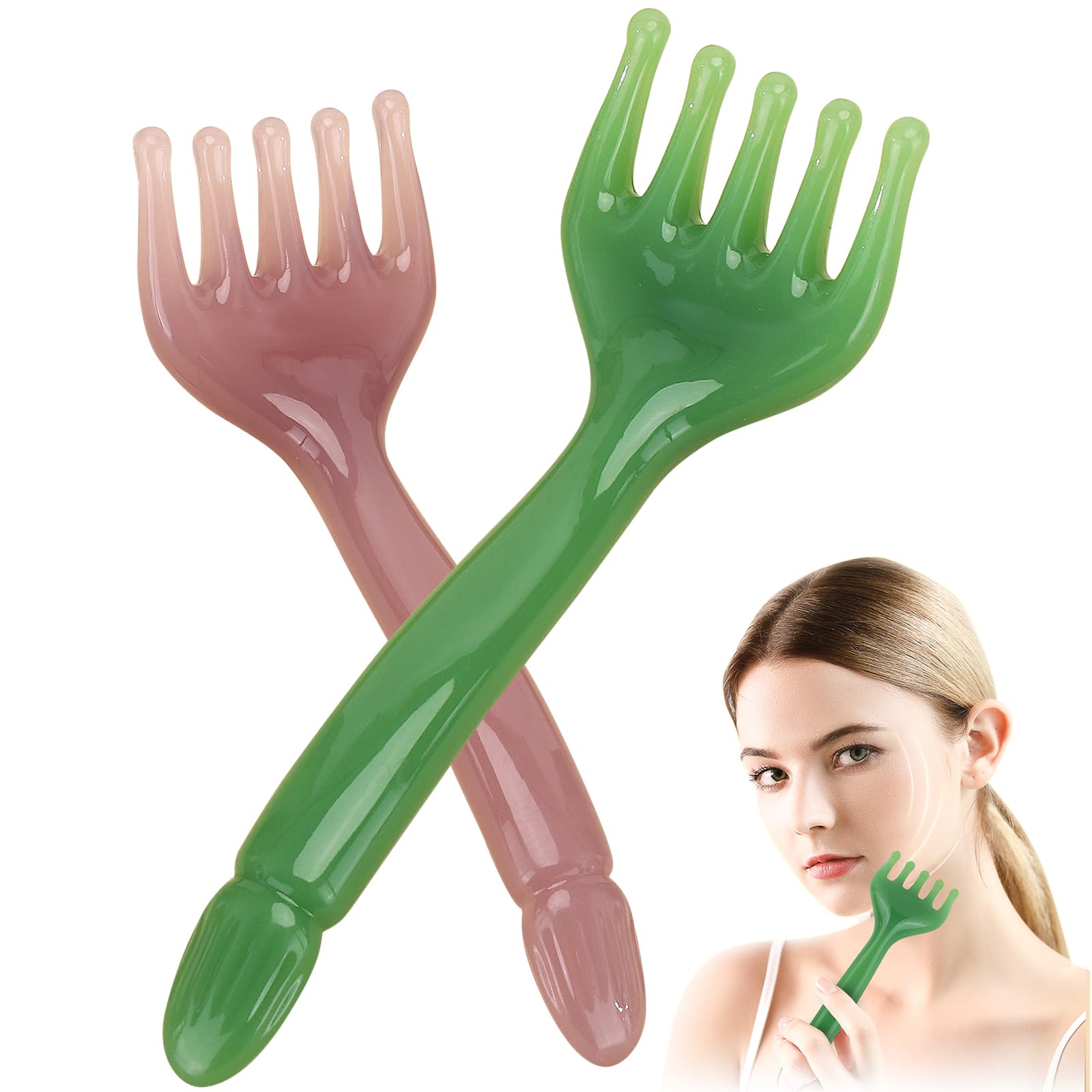 MoyRetty 2 Pack Head Scratcher & Scalp Massager - Relaxing Hair Growth Comb for Stress Relief & Scalp Care - Perfect for Home, Office & Travel Use