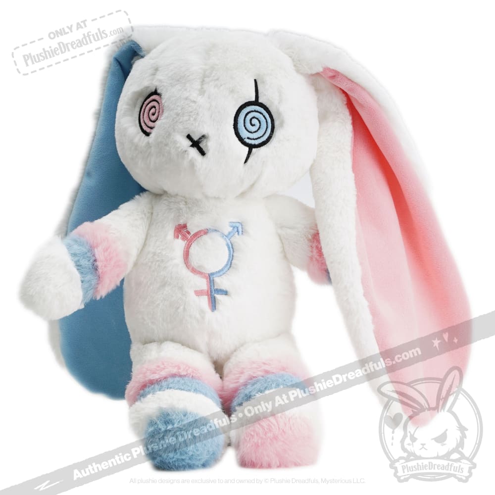 Plushie Dreadfuls Gender Dysphoria Rabbit - Soft Stuffed Animal Toy for Comfort & Support | Perfect for Therapy, LGBTQ+ Pride, and Emotional Healing