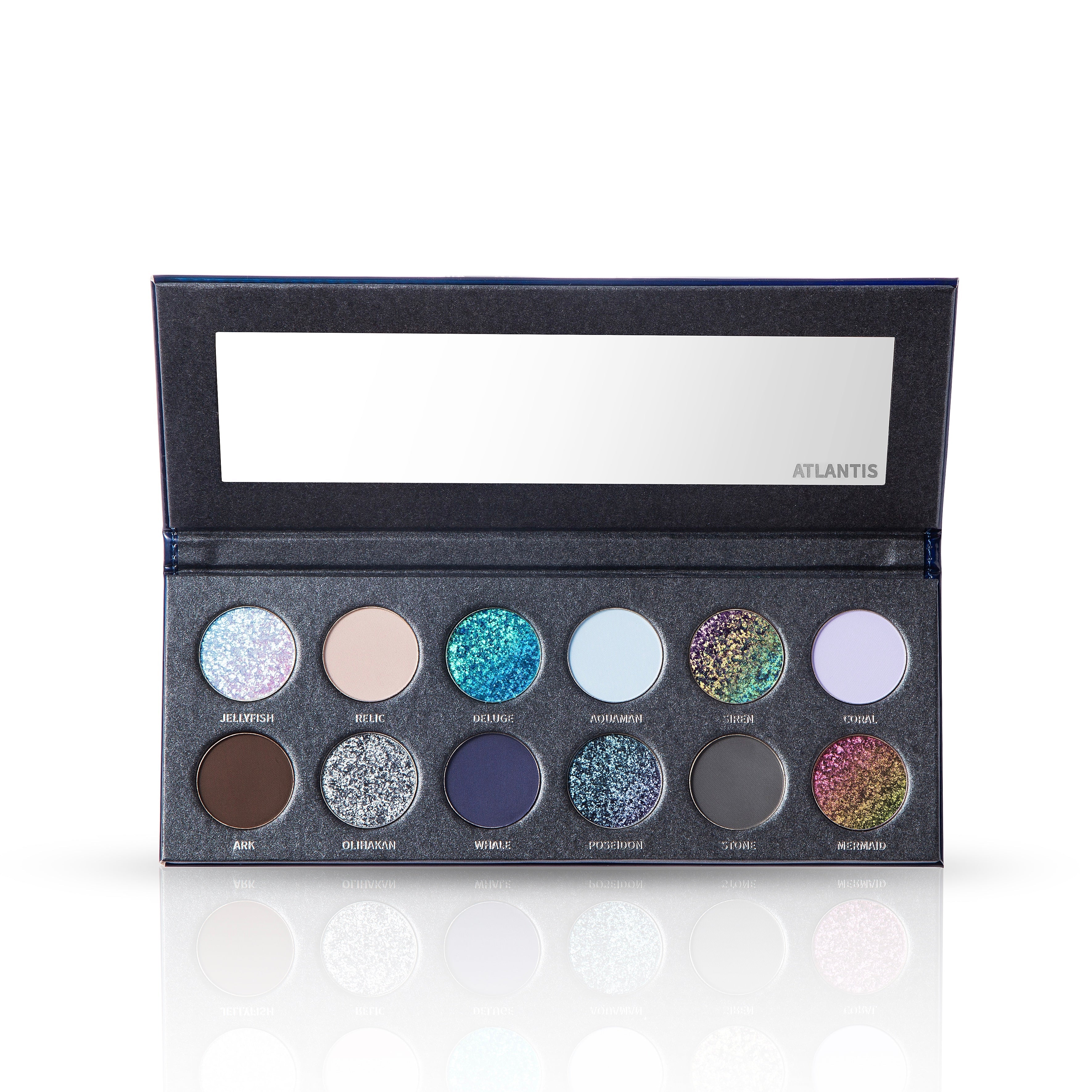 Atlantis Eyeshadow Palette - 12 Highly Pigmented Matte & Shimmer Shades for Stunning Eye Looks | Perfect for Day & Night Makeup, Parties & Special Occasions