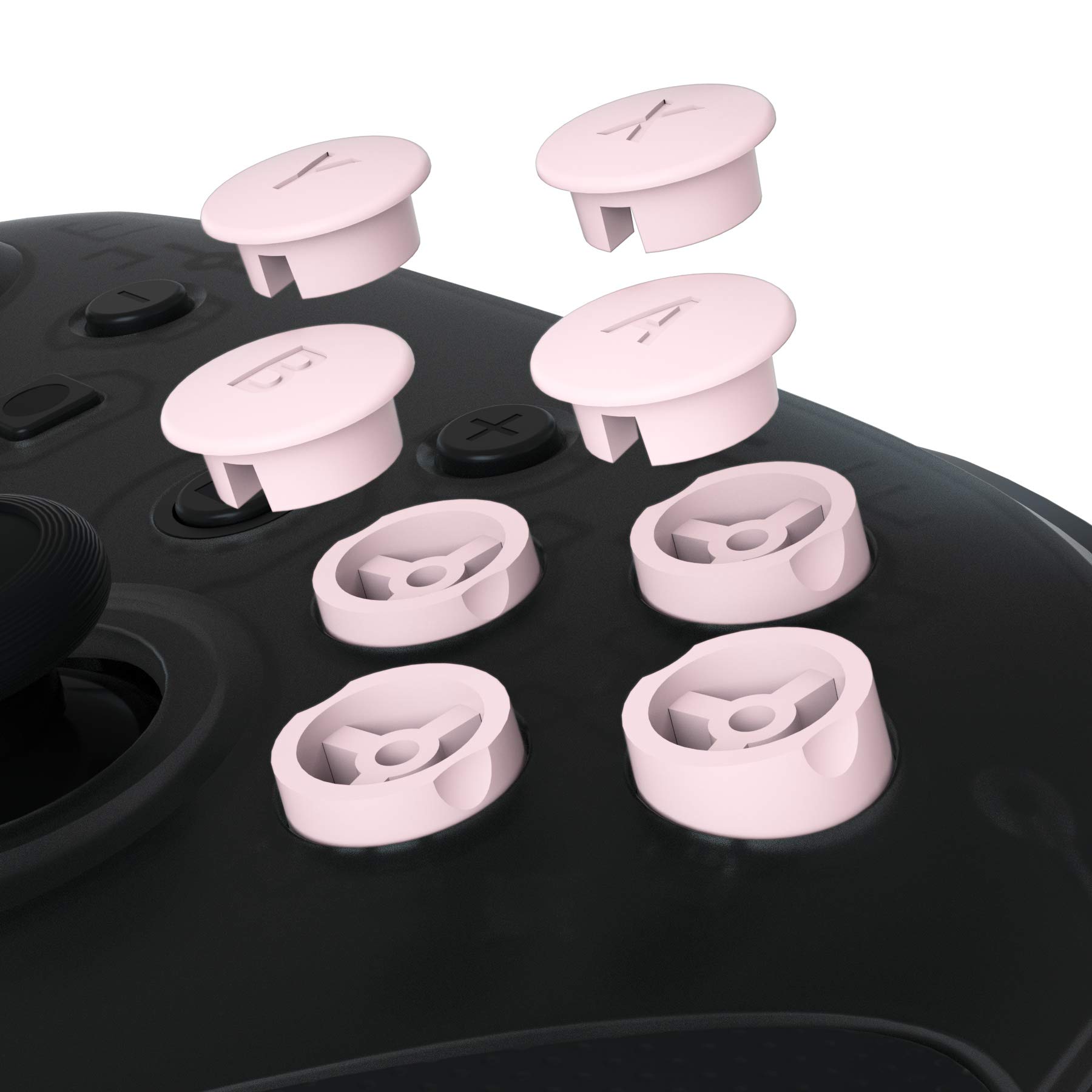 eXtremeRate Cherry Blossom Pink ABXY Button Set for Nintendo Switch Pro Controller - DIY Replacement Buttons (Controller Not Included) - Perfect for Customization, Gaming Enthusiasts & DIY Modders