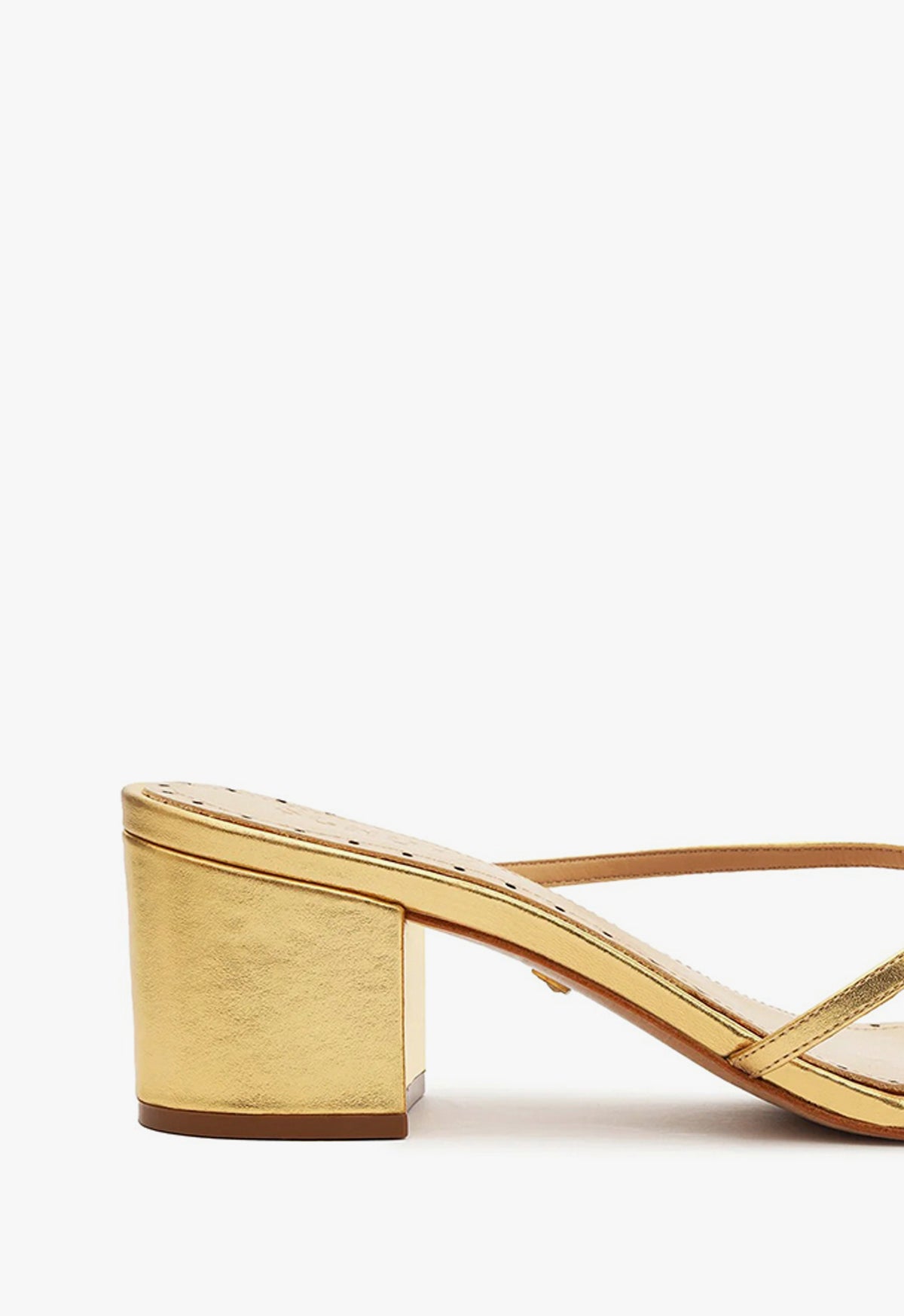 Alma Metallic Leather Sandals for Women - Comfortable Summer Slide Sandals with Cushioned Footbed | Perfect for Beach, Vacation & Casual Outings