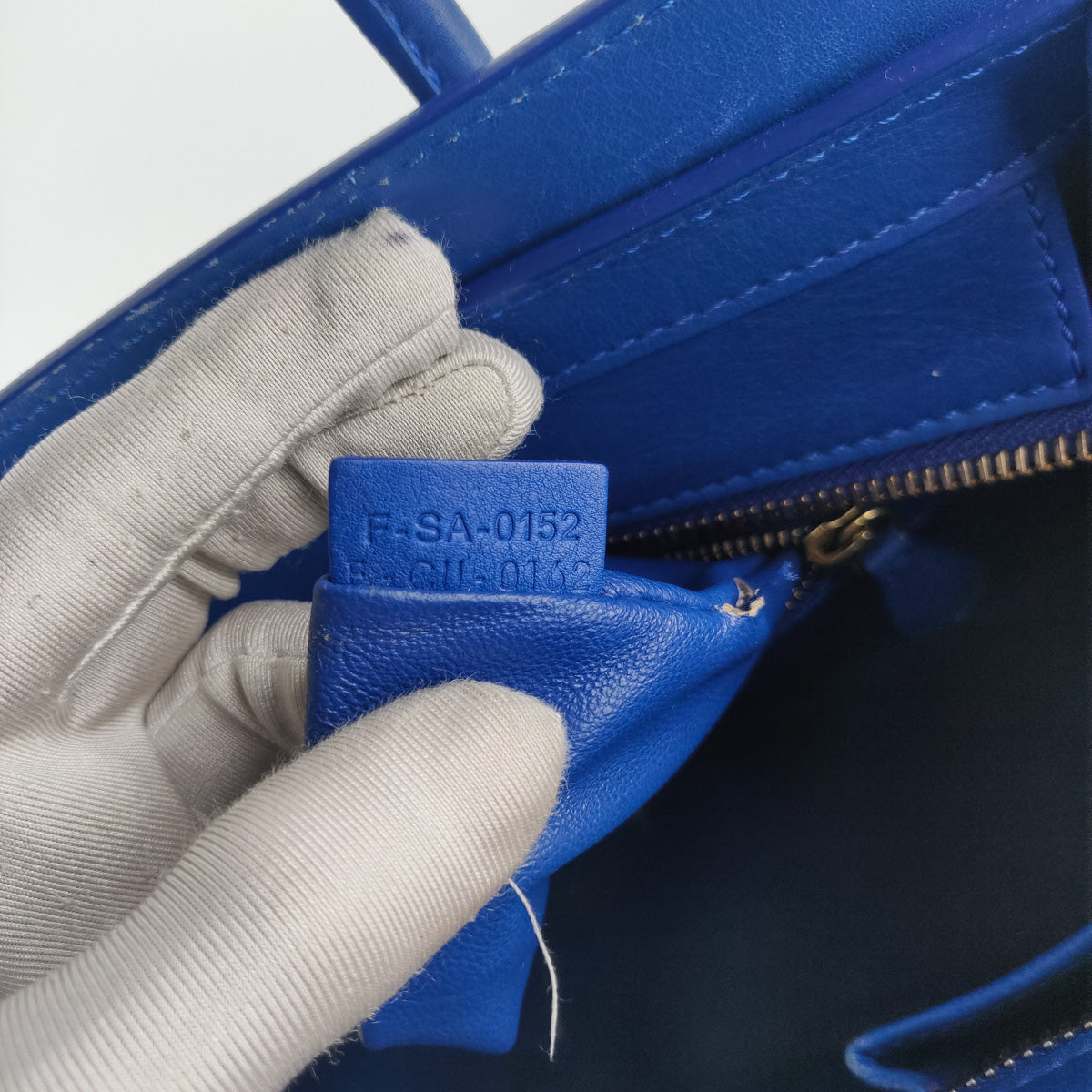 Celine Micro Luggage Bag in Blue | Genuine Leather Crossbody Handbag for Women | Perfect for Work, Travel & Everyday Use