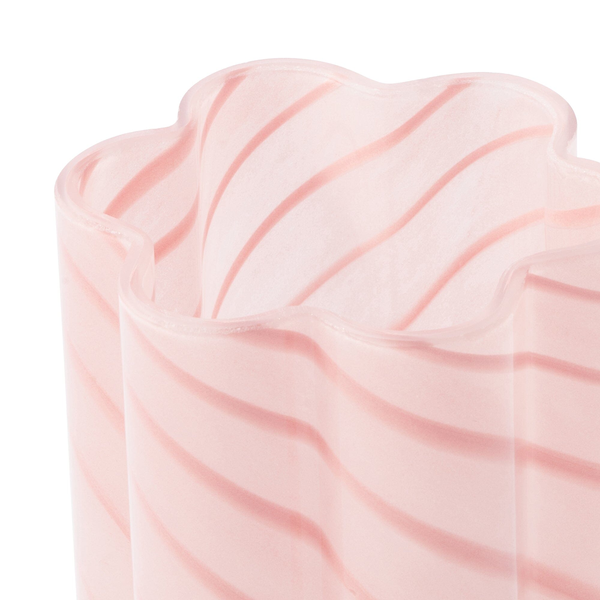 Elegant Light Pink Floral Stripe Vase - Perfect for Home Decor, Wedding Centerpieces & Gift Giving