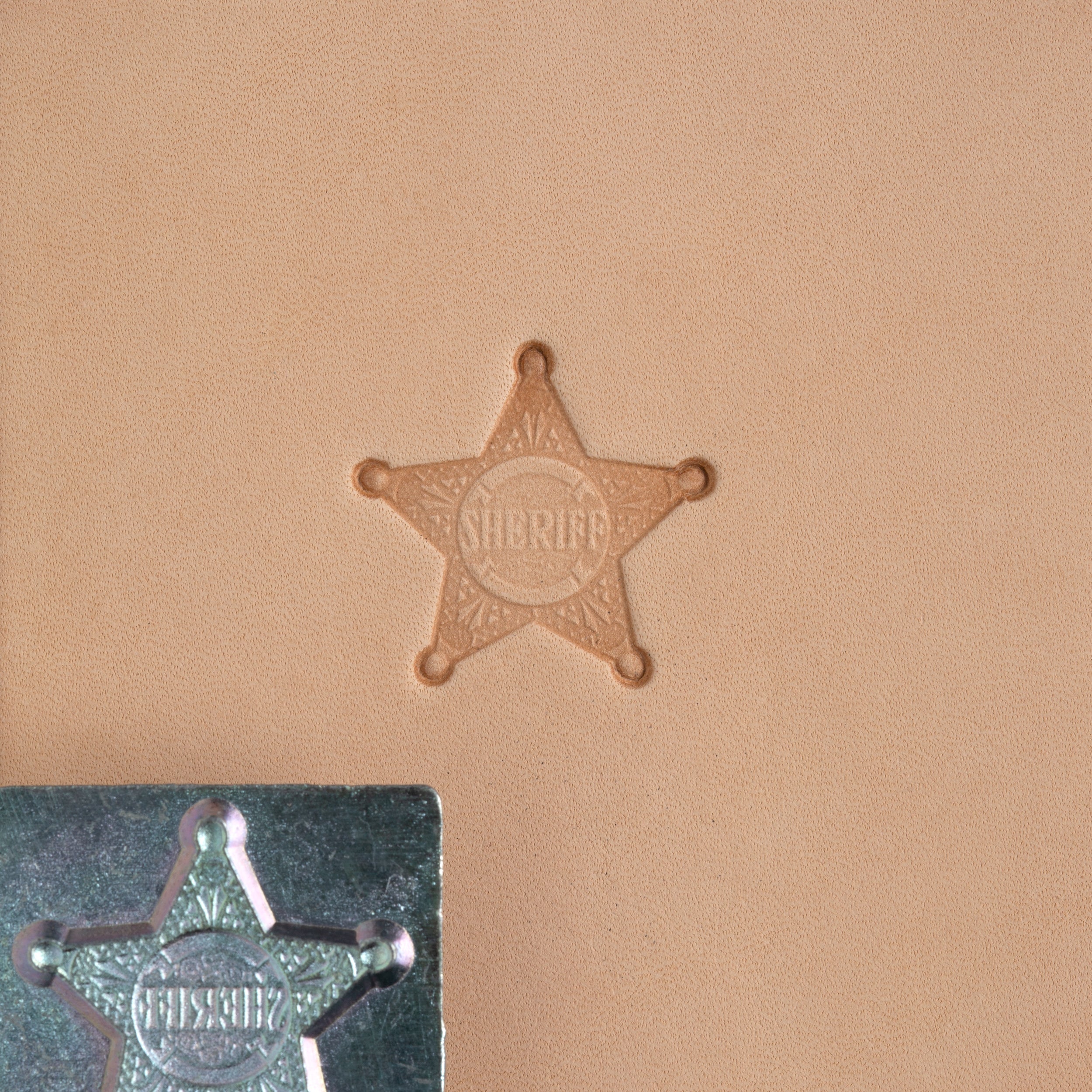 Craftool® Stamp Head Sheriff Badge - Western Style Metal Stamping Tool for Leather Crafting & DIY Projects - Perfect for Cowboy Costumes, Cosplay, and Western Themed Events