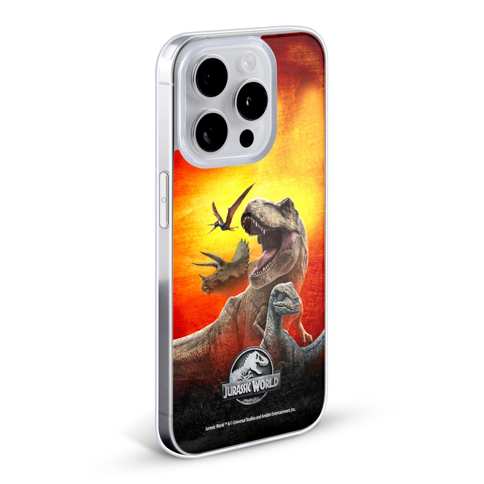Officially Licensed Jurassic World Dinosaur Key Art Soft Gel Case for Apple iPhone 11 Pro Max - Durable Protective Phone Cover with Vibrant Designs, Perfect for Movie Fans and Everyday Use