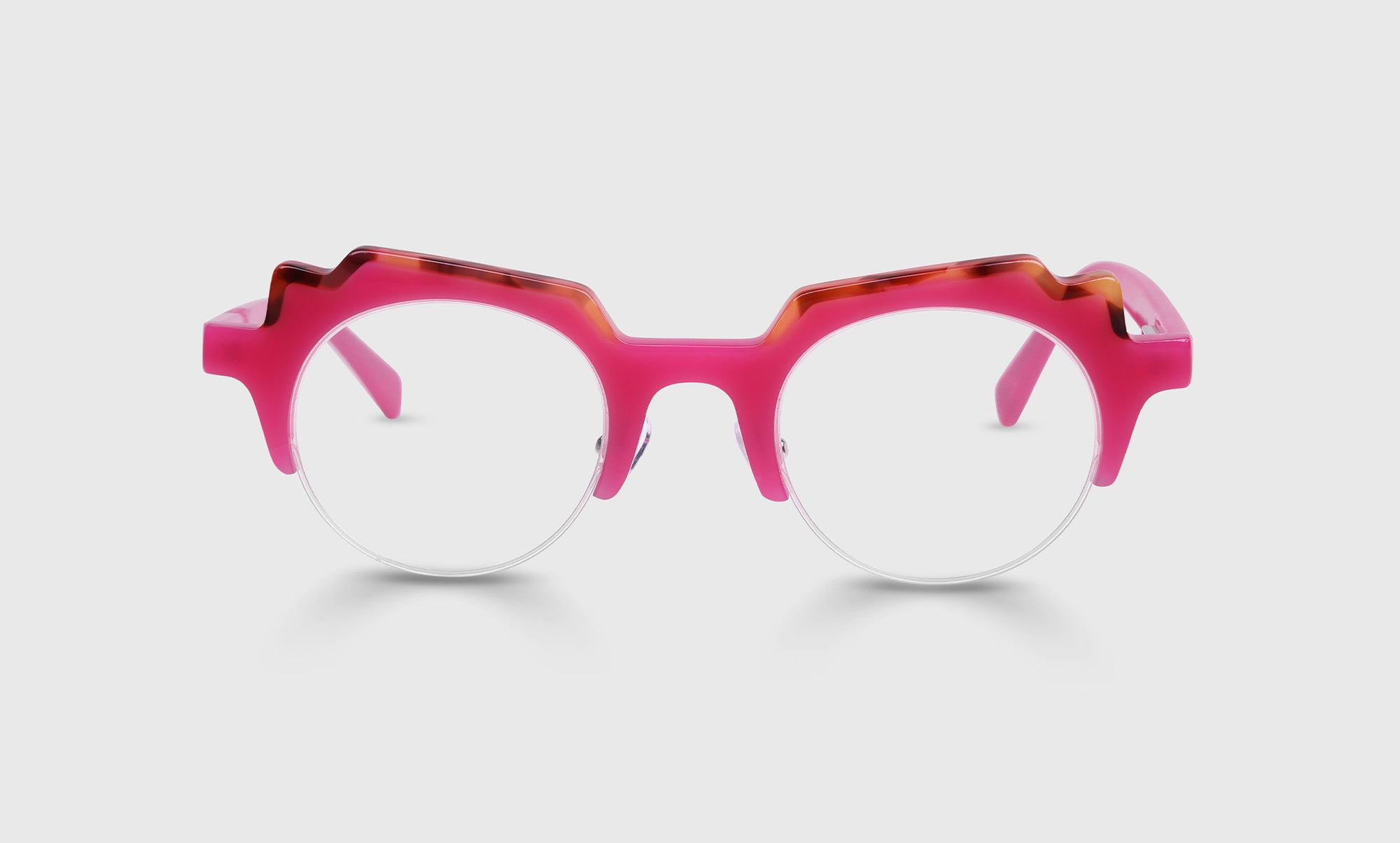 45 - Tortoise with Pink Top Front and Tortoise Temples