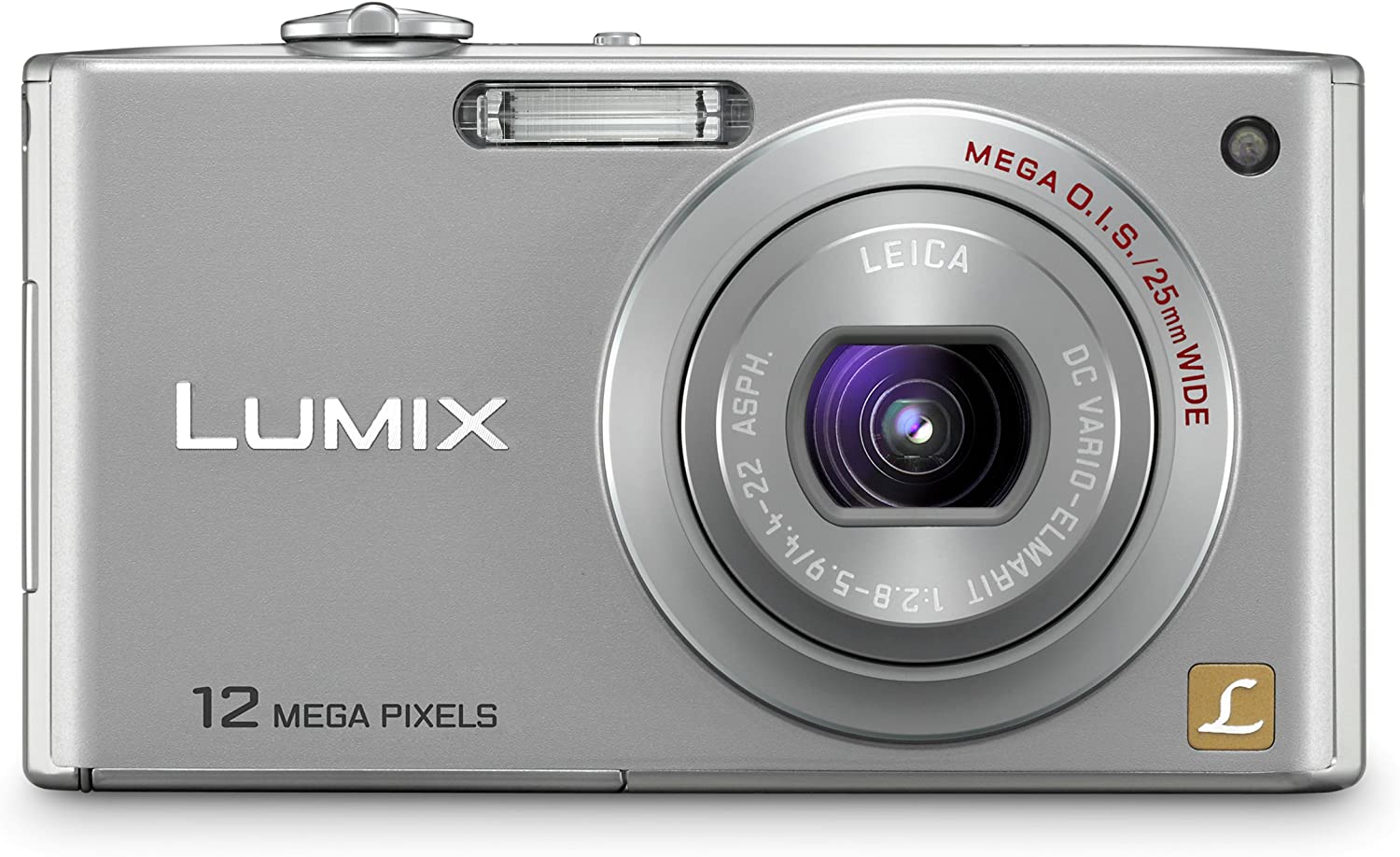 Panasonic Lumix DMC FX48 12.1MP Digital Camera with 5x Optical Zoom - Silver | Compact Point & Shoot Camera for Travel, Vlogging & Everyday Photography