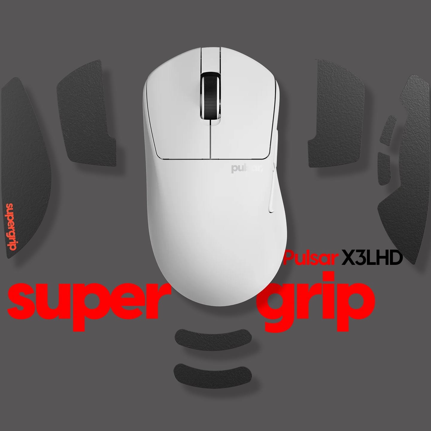 Pulsar Supergrip Grip Tape - Premium Non-Slip Mouse Grip for Pulsar X3 LHD Medium & X3 LHD Mini Gaming Mice | Enhanced Control for FPS, MOBA & Esports Gaming